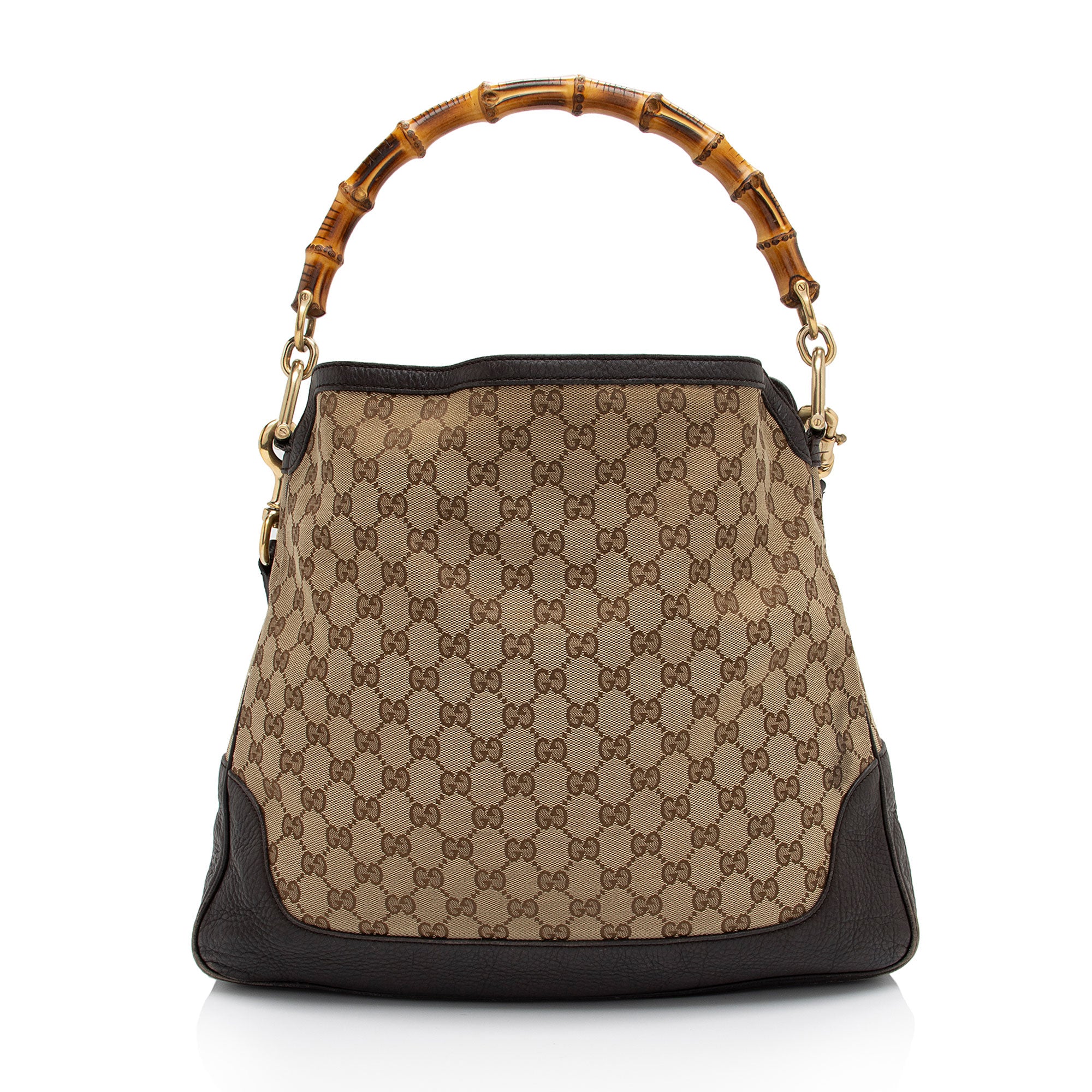 Gucci GG Canvas Bamboo Diana Medium Shoulder Bag (SHF-kZtmHw)
