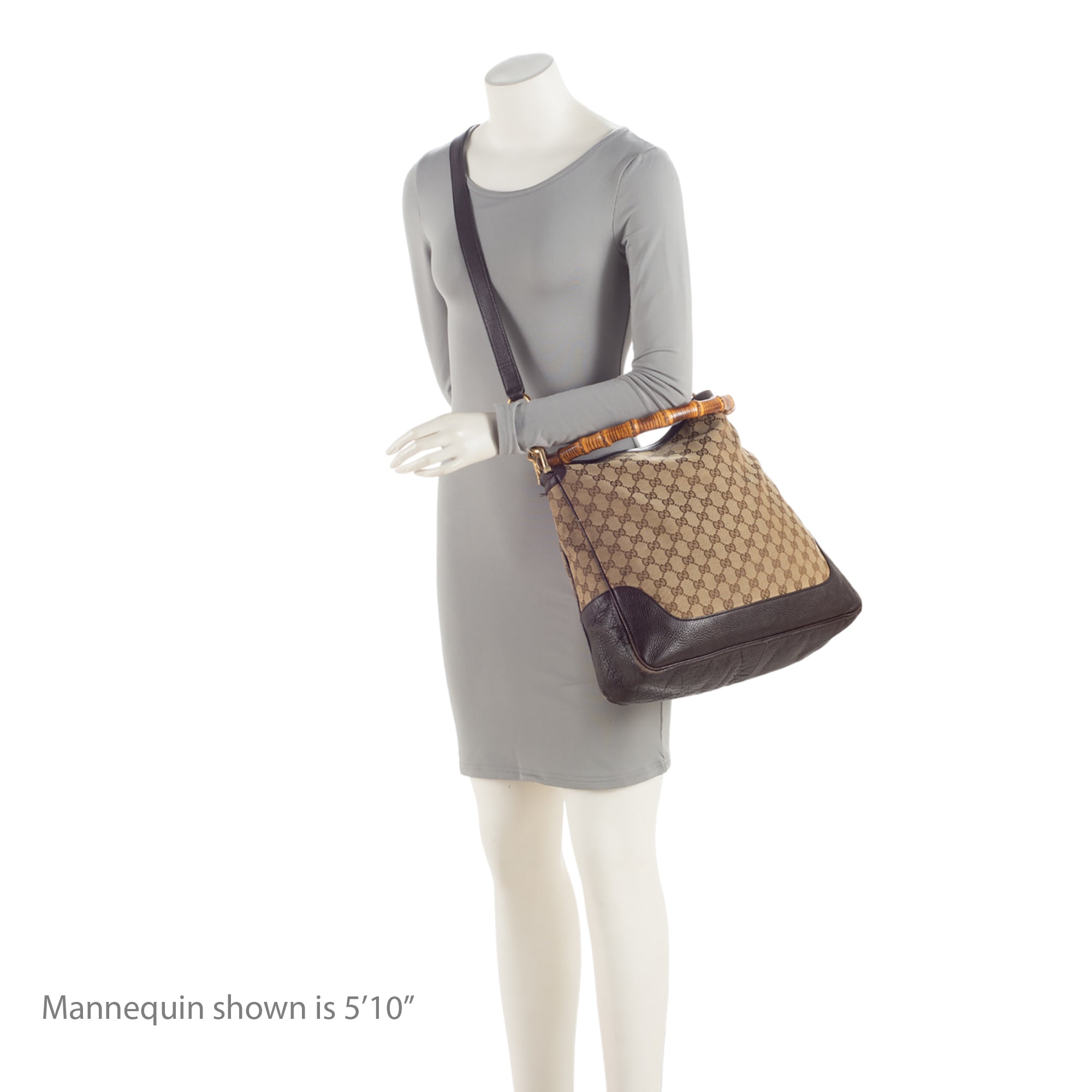 Gucci GG Canvas Bamboo Diana Medium Shoulder Bag (SHF-kZtmHw)