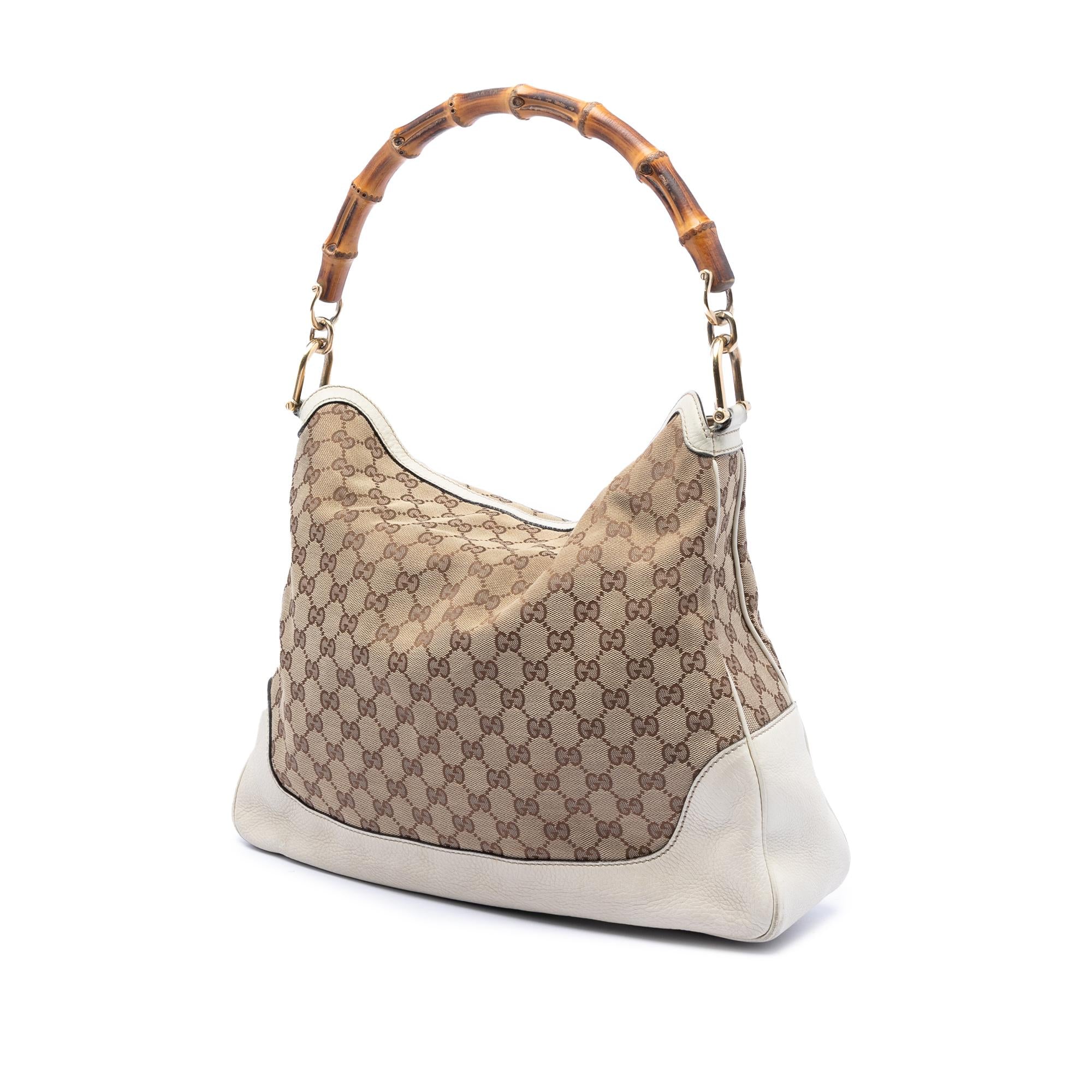 Gucci GG Canvas Bamboo Diana Satchel