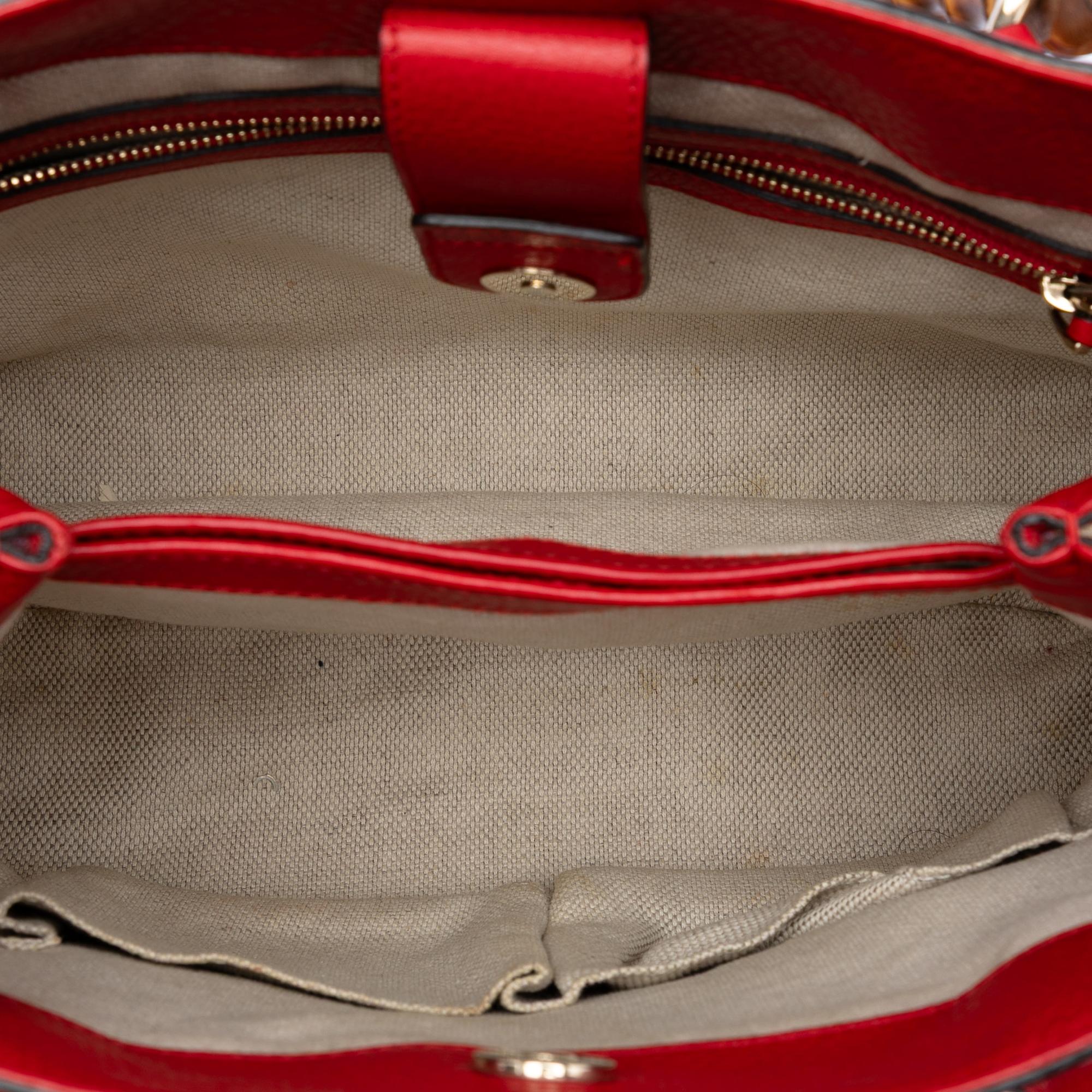 Gucci GG Canvas Bamboo Diana Top Handle Tote