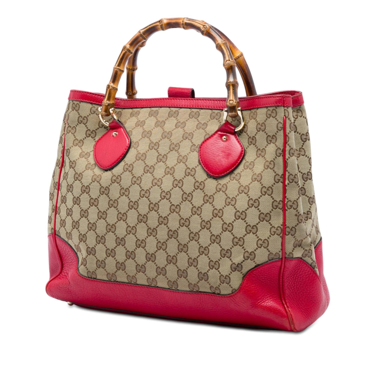 Gucci GG Canvas Bamboo Diana Tote