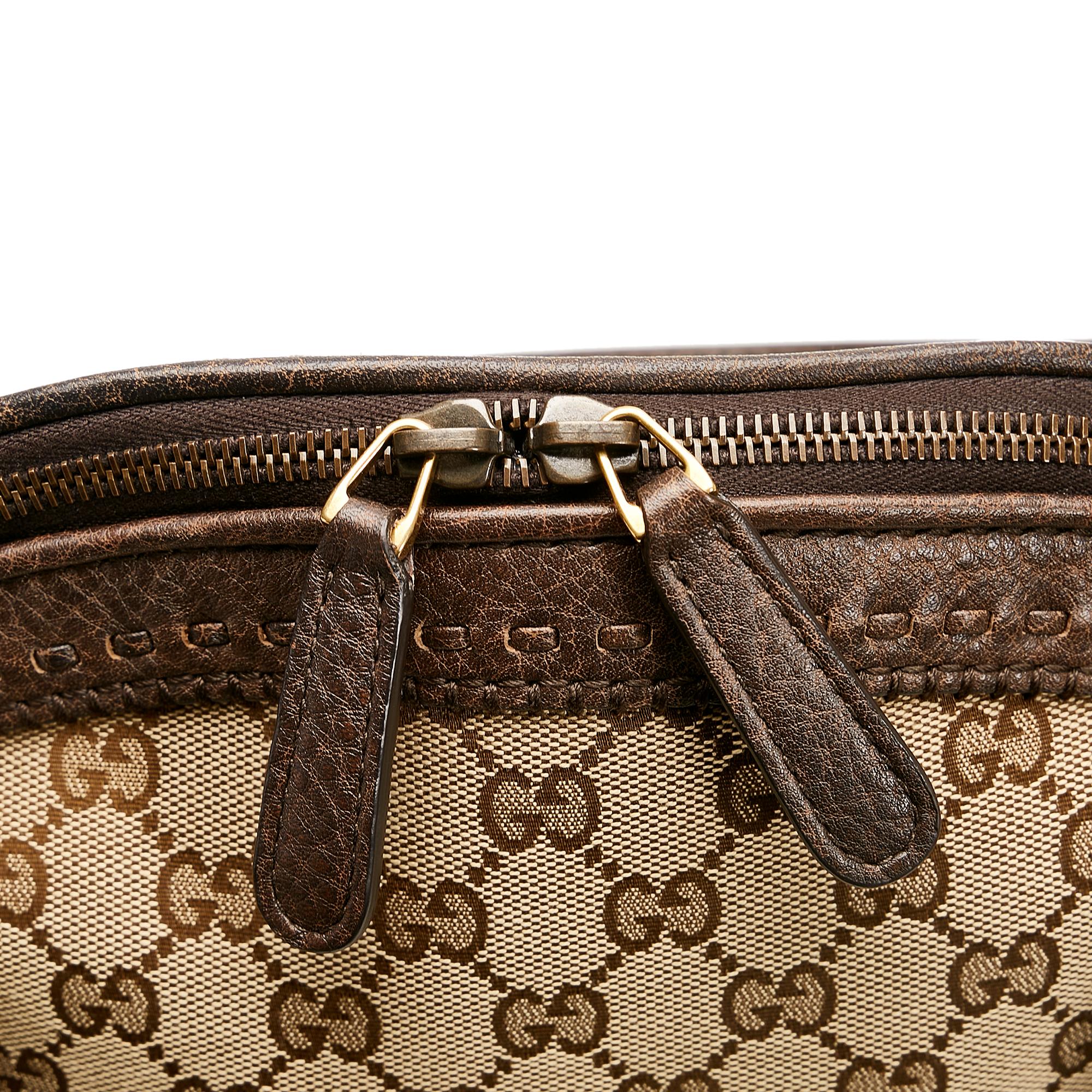 Gucci GG Canvas Bamboo Laidback Crafty Handbag (SHG-tR7vbL)