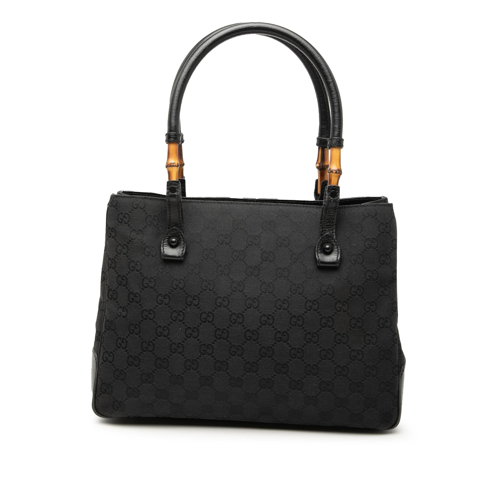 Gucci GG Canvas Bamboo Tote