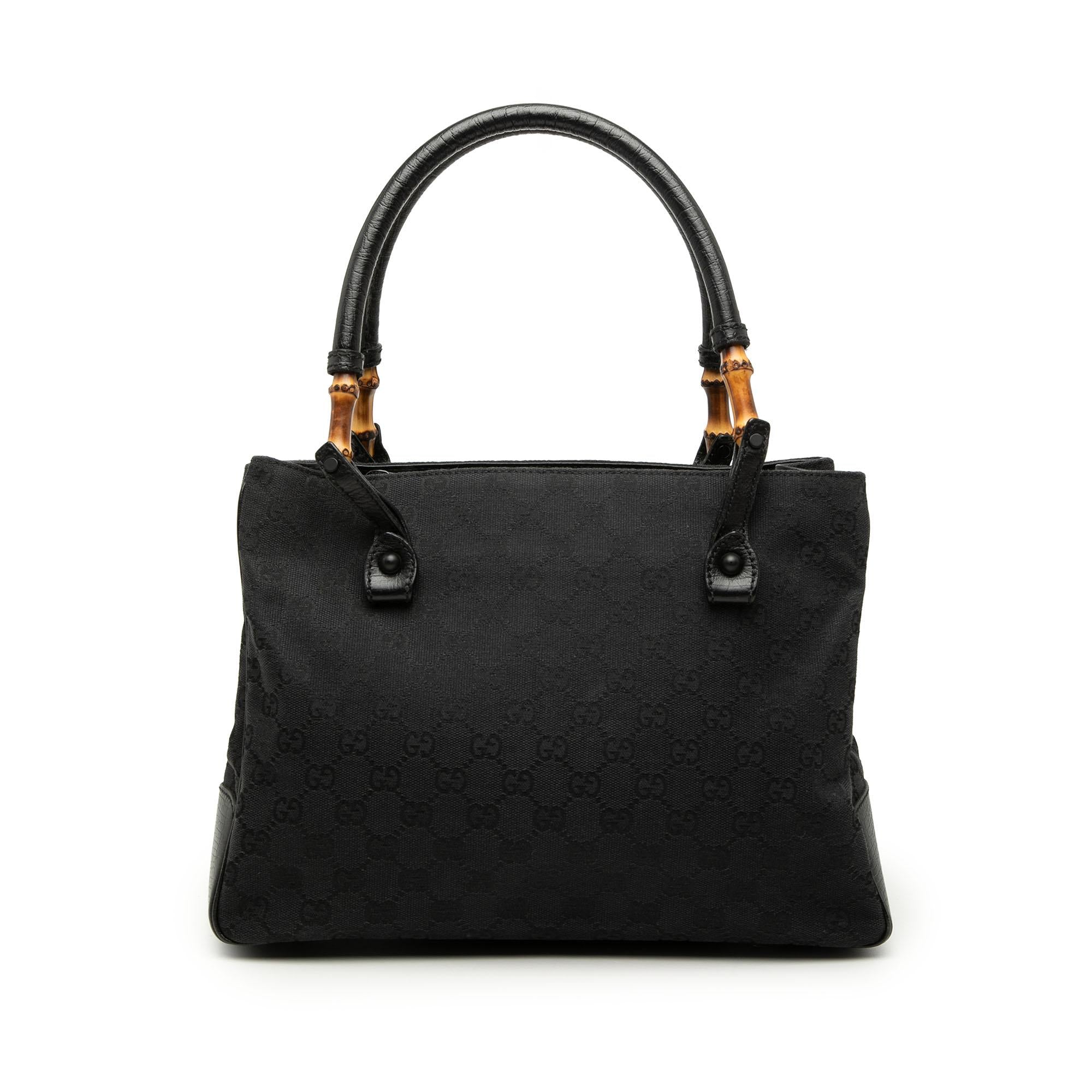 Gucci GG Canvas Bamboo Tote