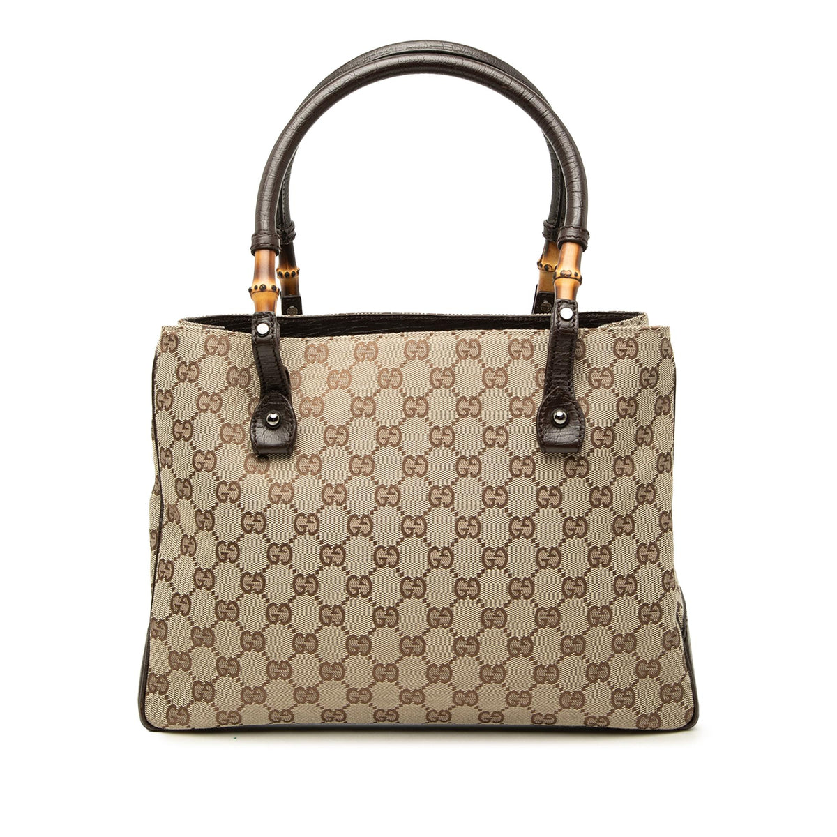 Gucci GG Canvas Bamboo Tote