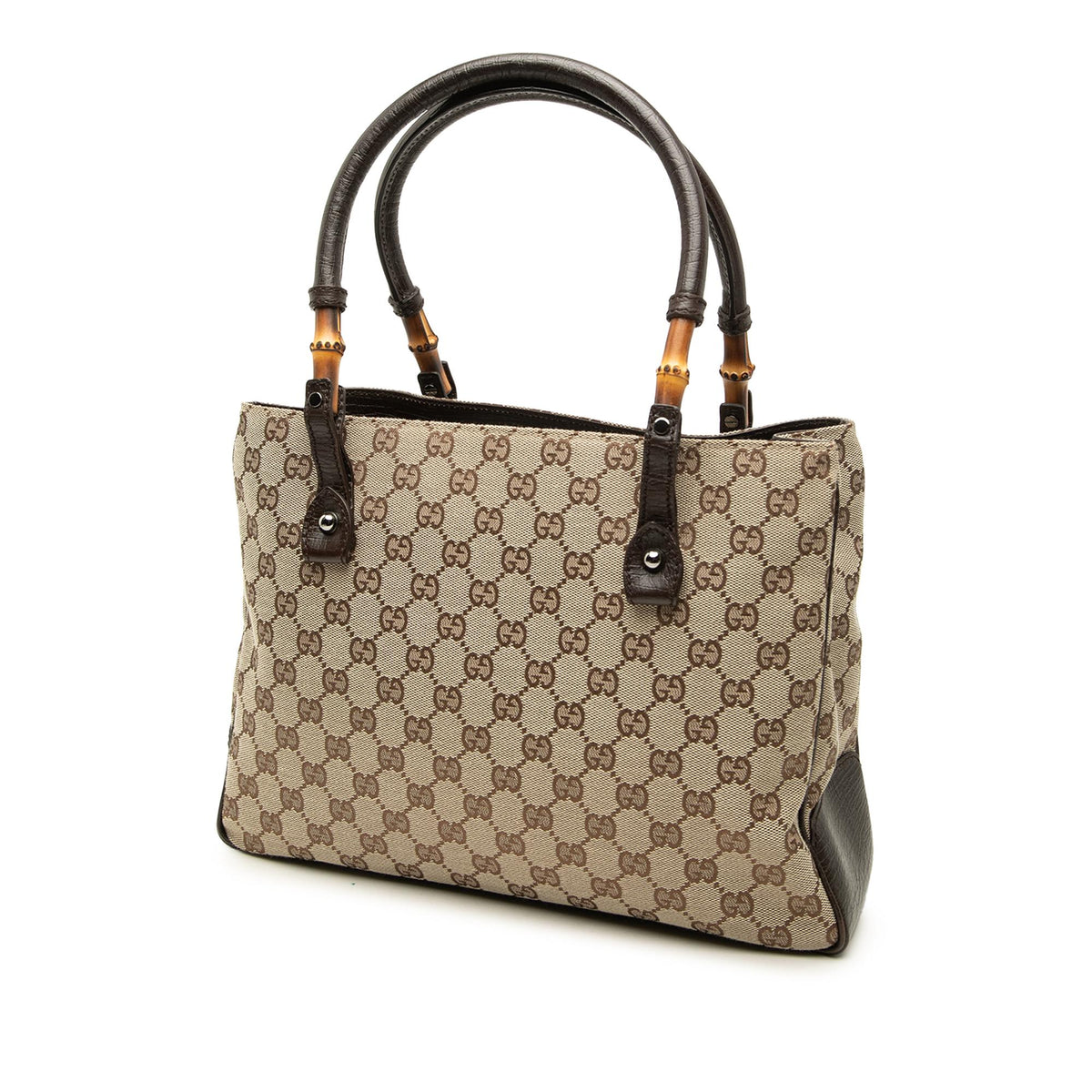 Gucci GG Canvas Bamboo Tote