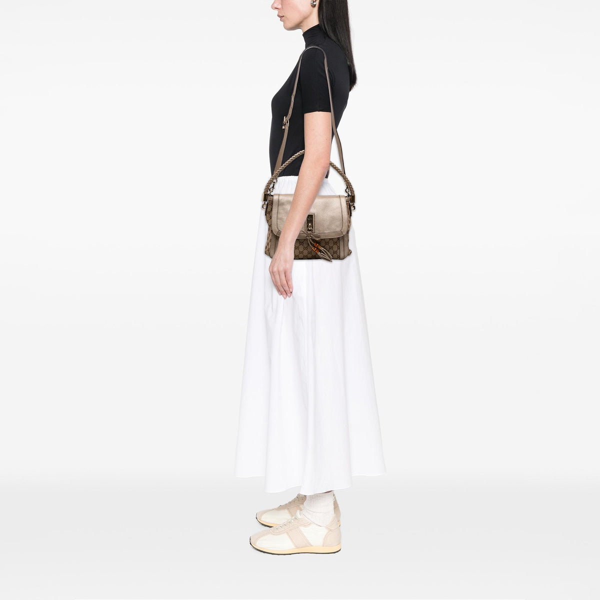 Gucci GG Canvas Bella Flap Satchel