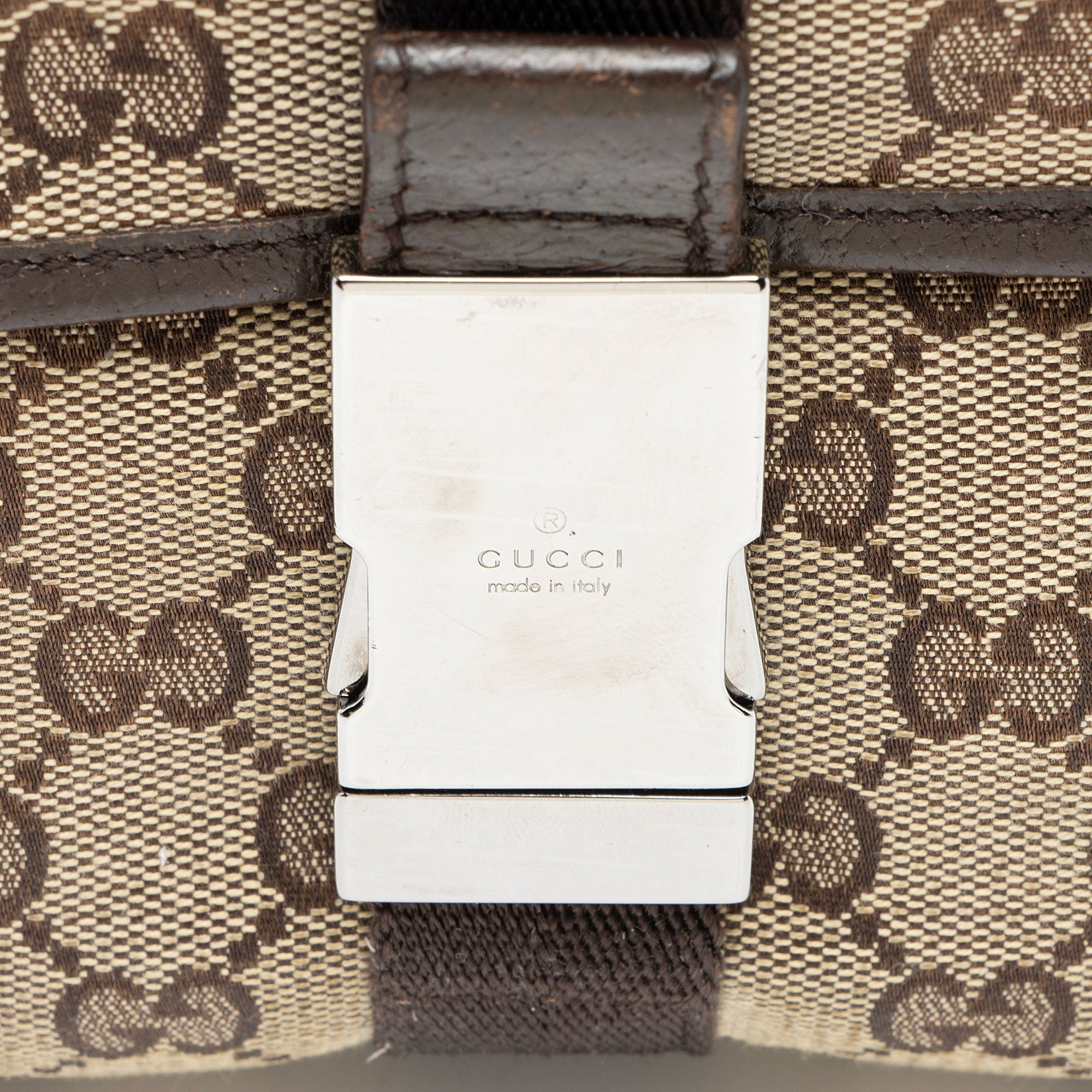 Gucci GG Canvas Buckle Belt Bag
