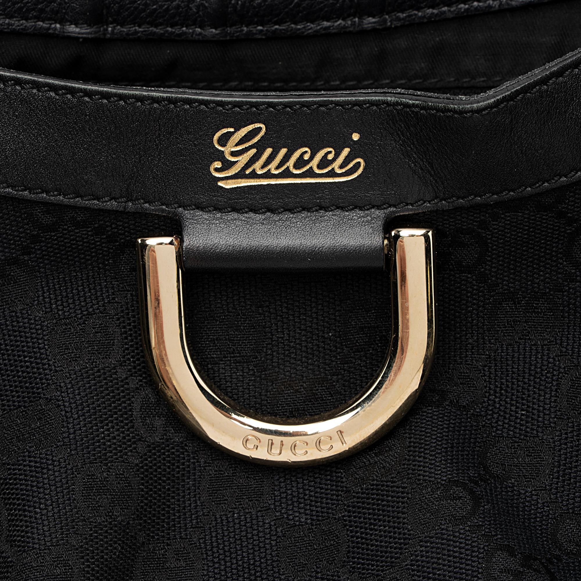 Gucci GG Canvas D Ring Large Hobo (SHF-23806)