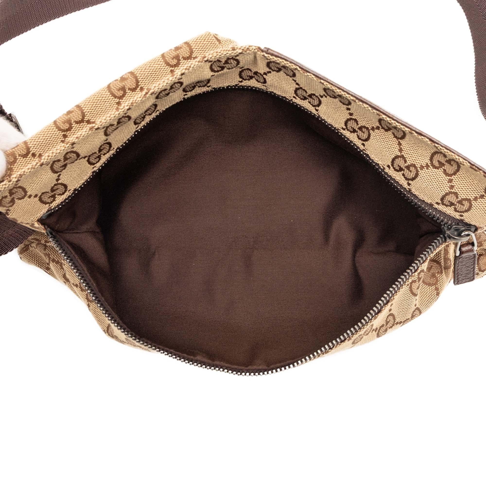 Gucci GG Canvas Double Pocket Belt Bag