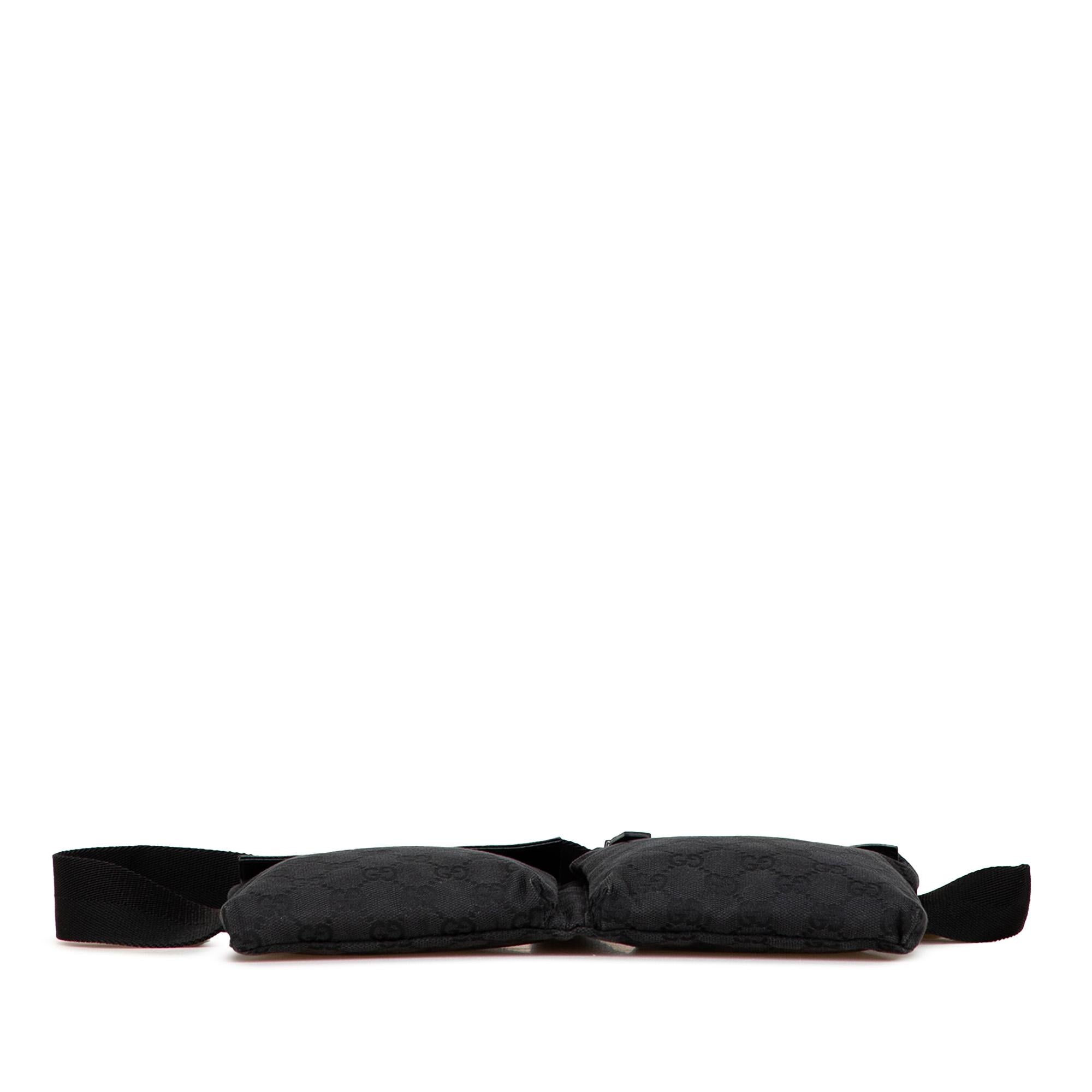 Gucci GG Canvas Double Pocket Belt Bag