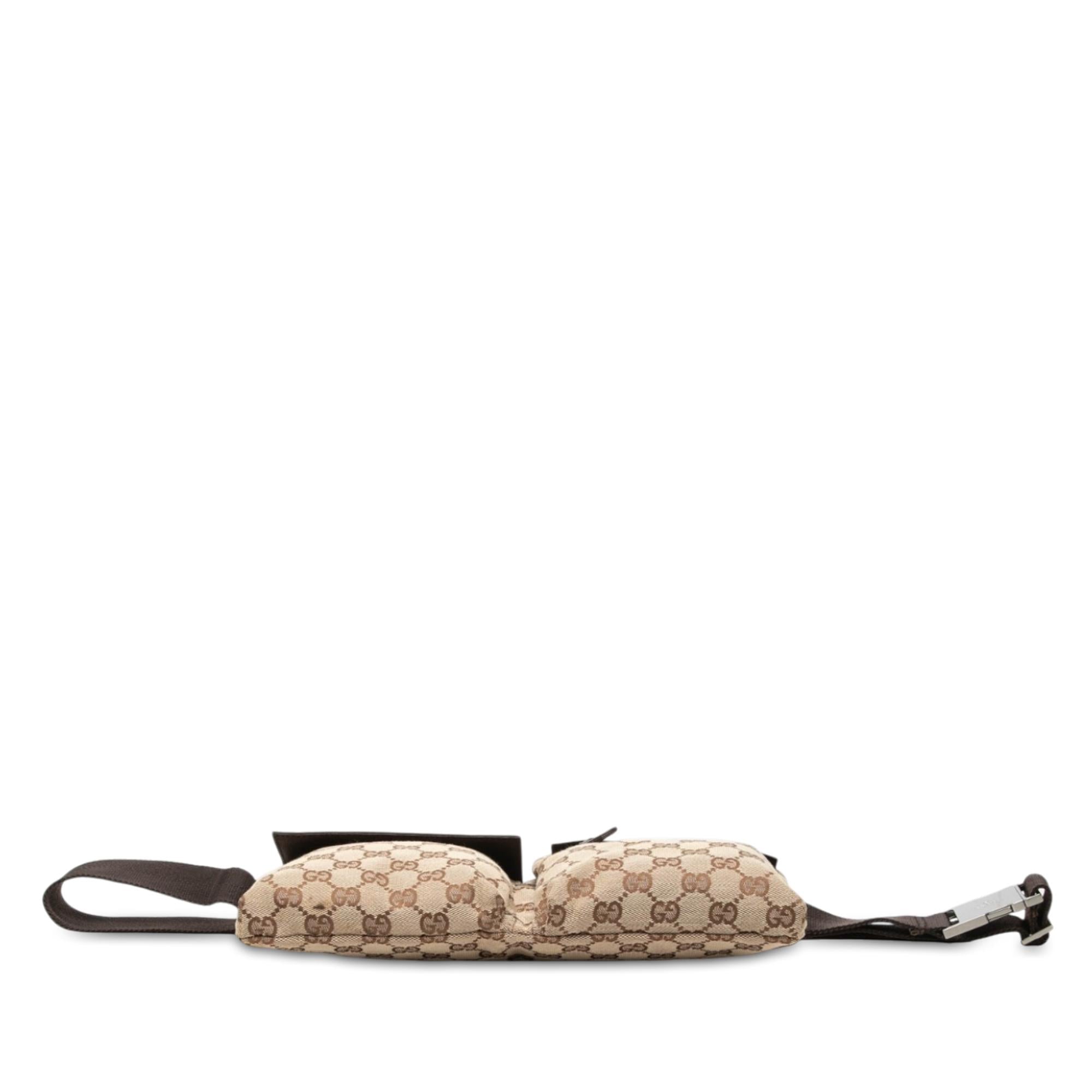 Gucci GG Canvas Double Pocket Belt Bag