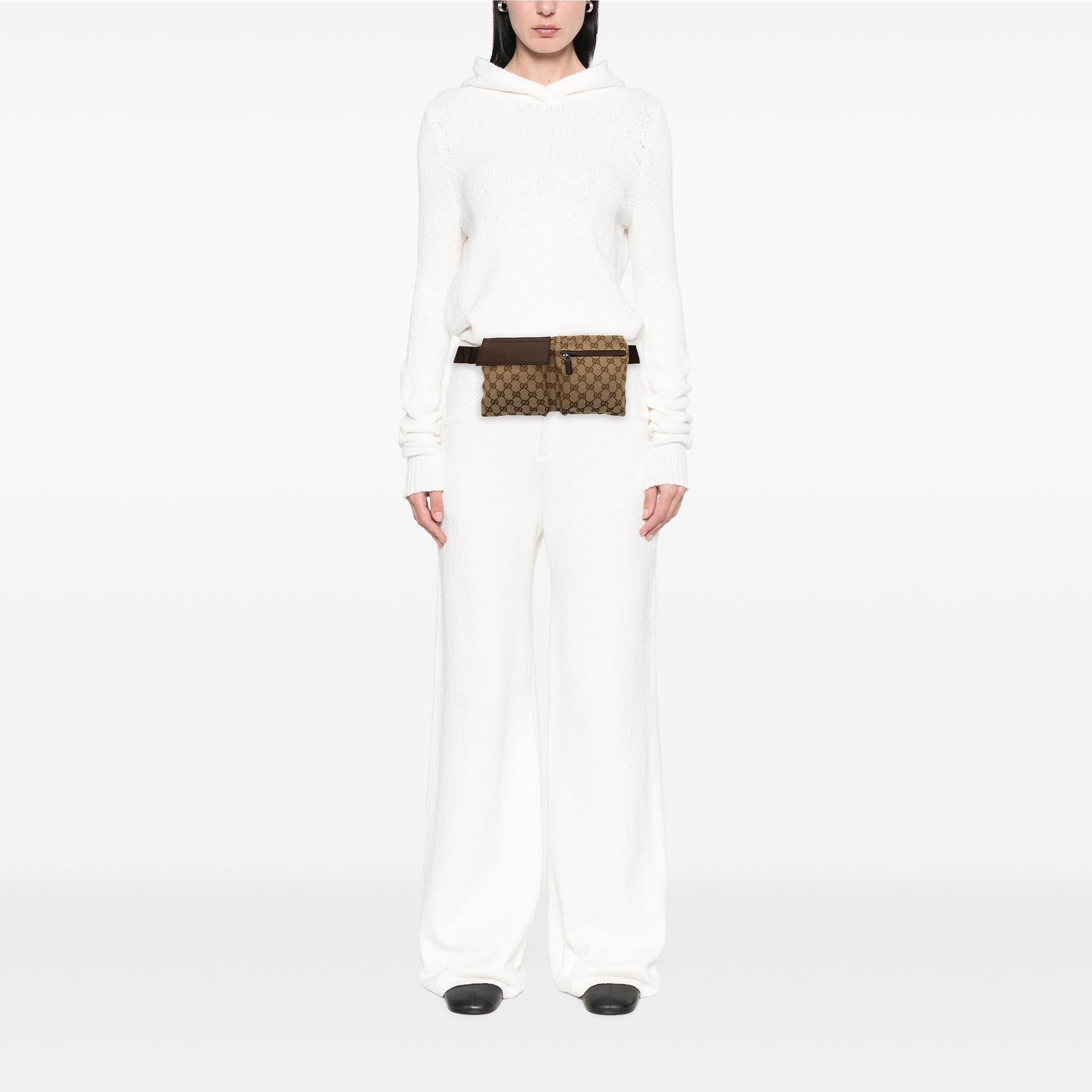 Gucci GG Canvas Double Pocket Belt Bag