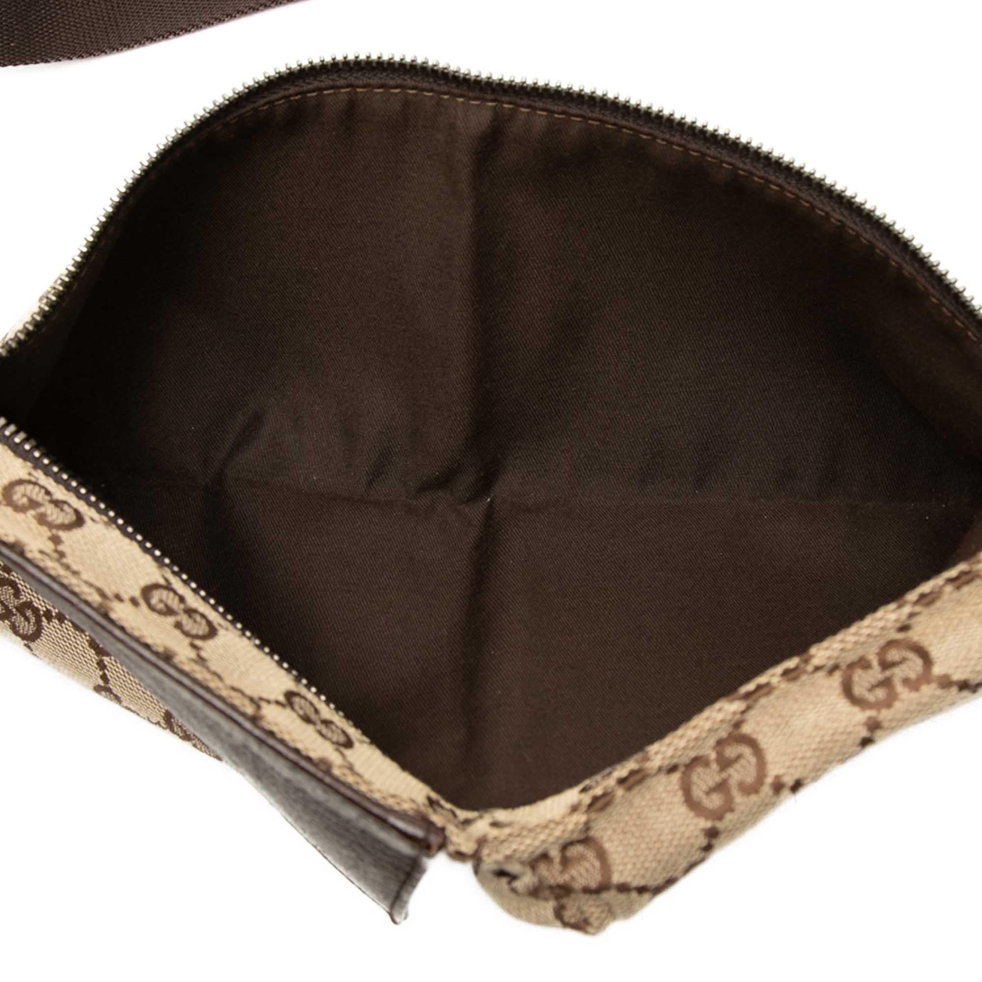 Gucci GG Canvas Double Pocket Belt Bag