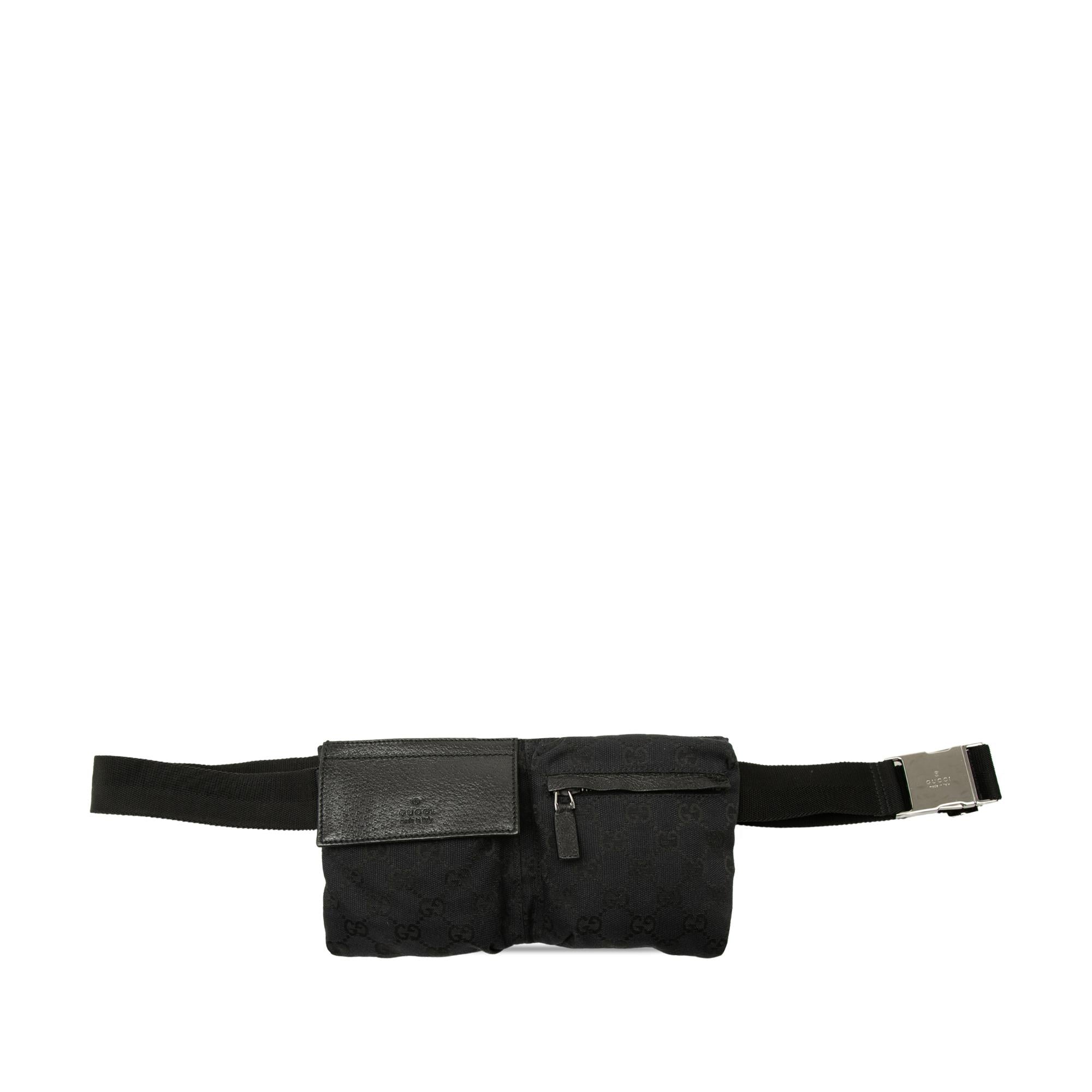 Gucci GG Canvas Double Pocket Belt Bag
