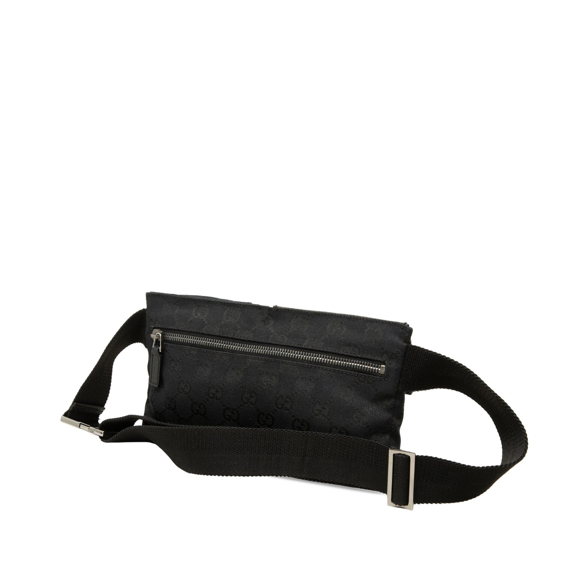 Gucci GG Canvas Double Pocket Belt Bag