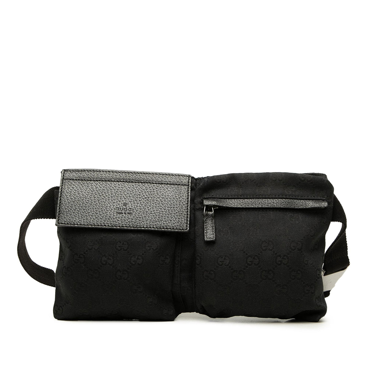Gucci GG Canvas Double Pocket Belt Bag