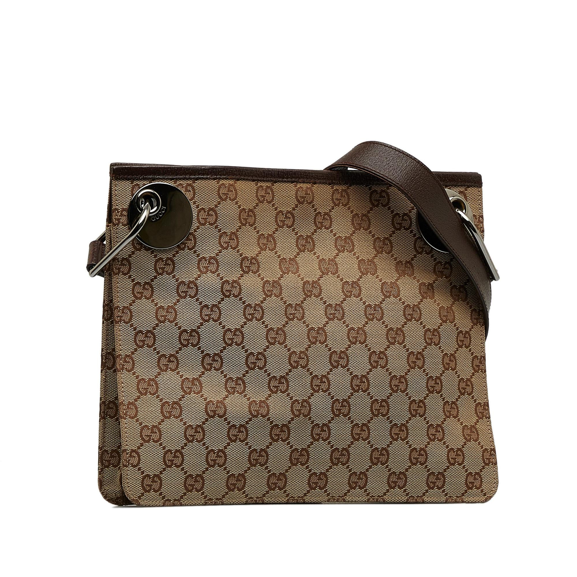 Gucci GG Canvas Eclipse Crossbody (SHG-wHRibW)