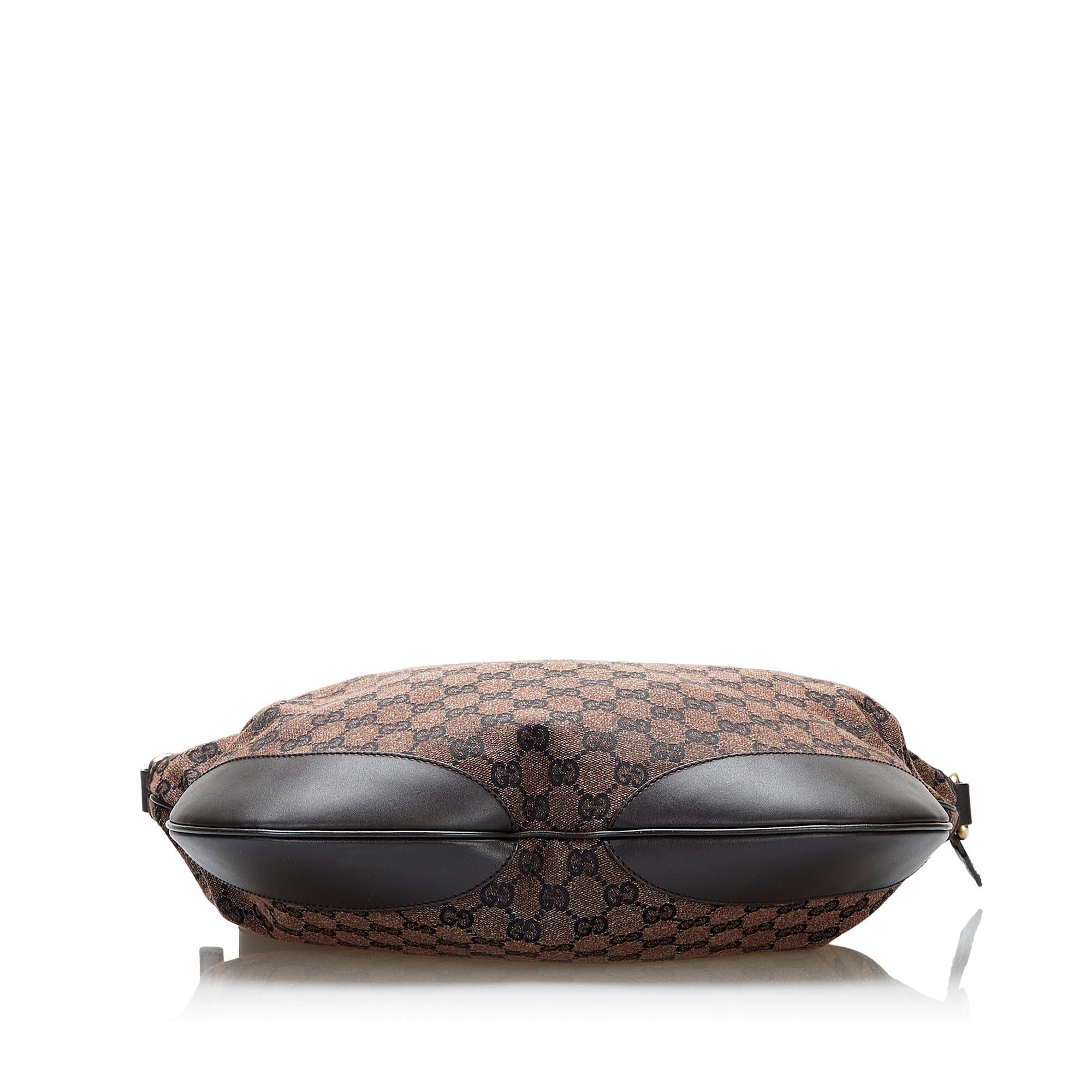 Gucci GG Canvas Half Moon Crossbody (SHG-37361)