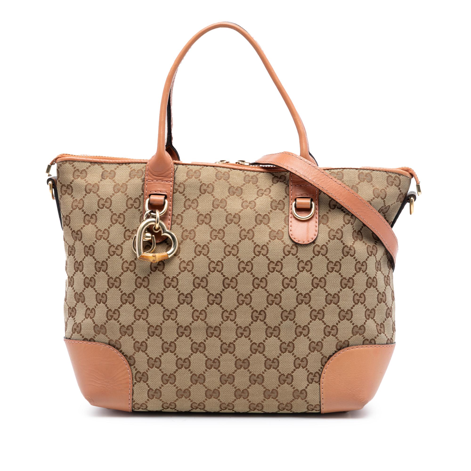 Gucci GG Canvas Heart Bit Satchel