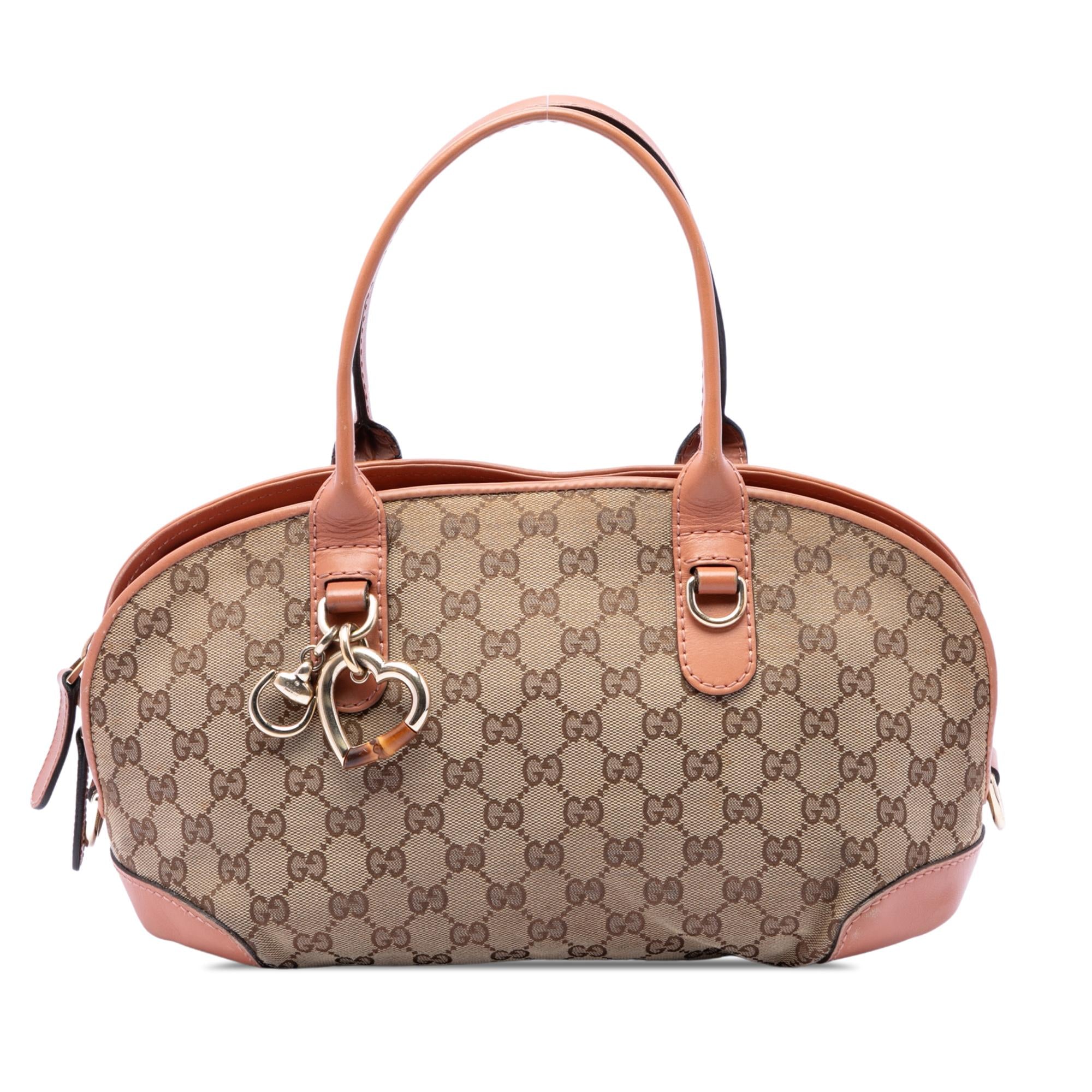 Gucci GG Canvas Heart Bit Satchel