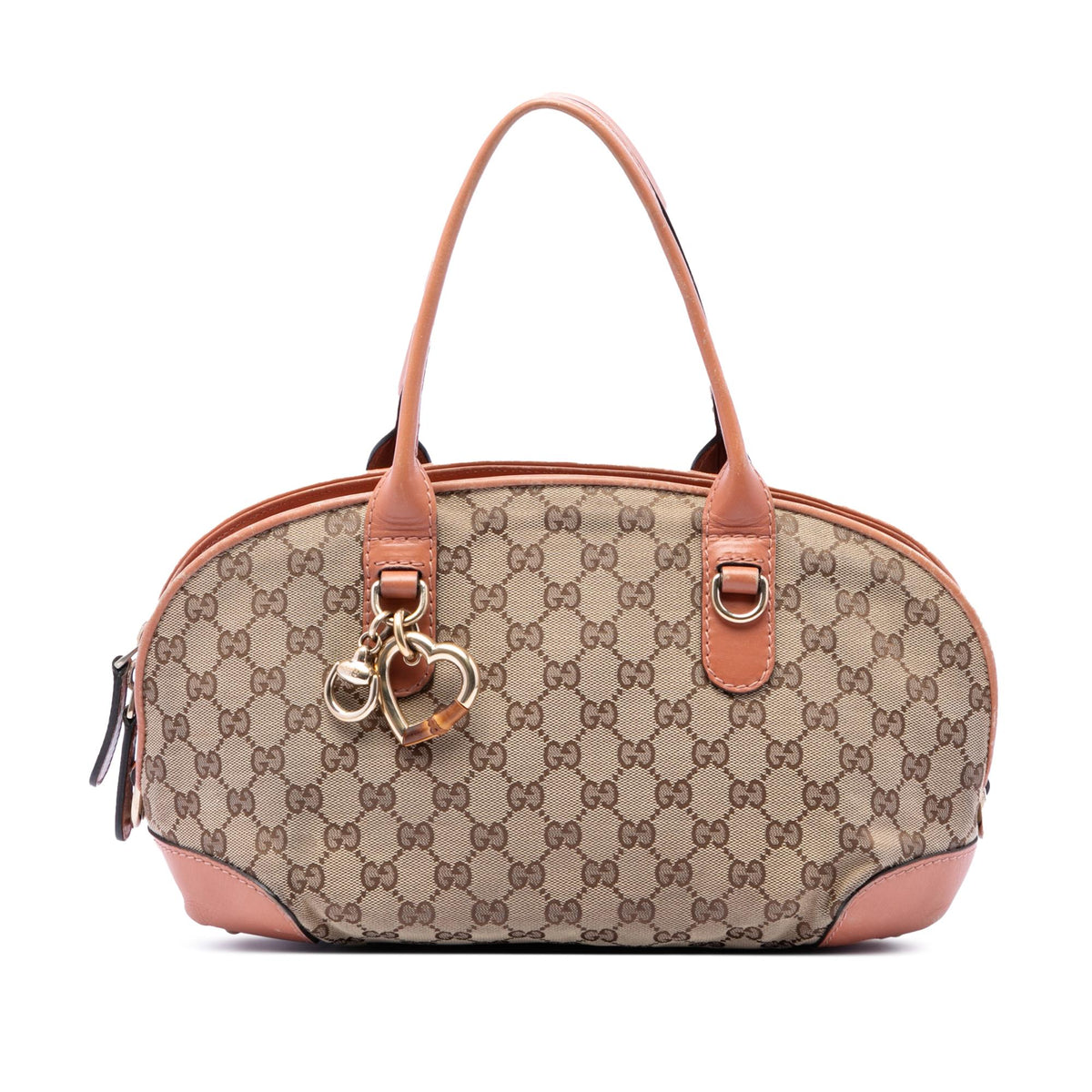 Gucci GG Canvas Heart Bit Satchel