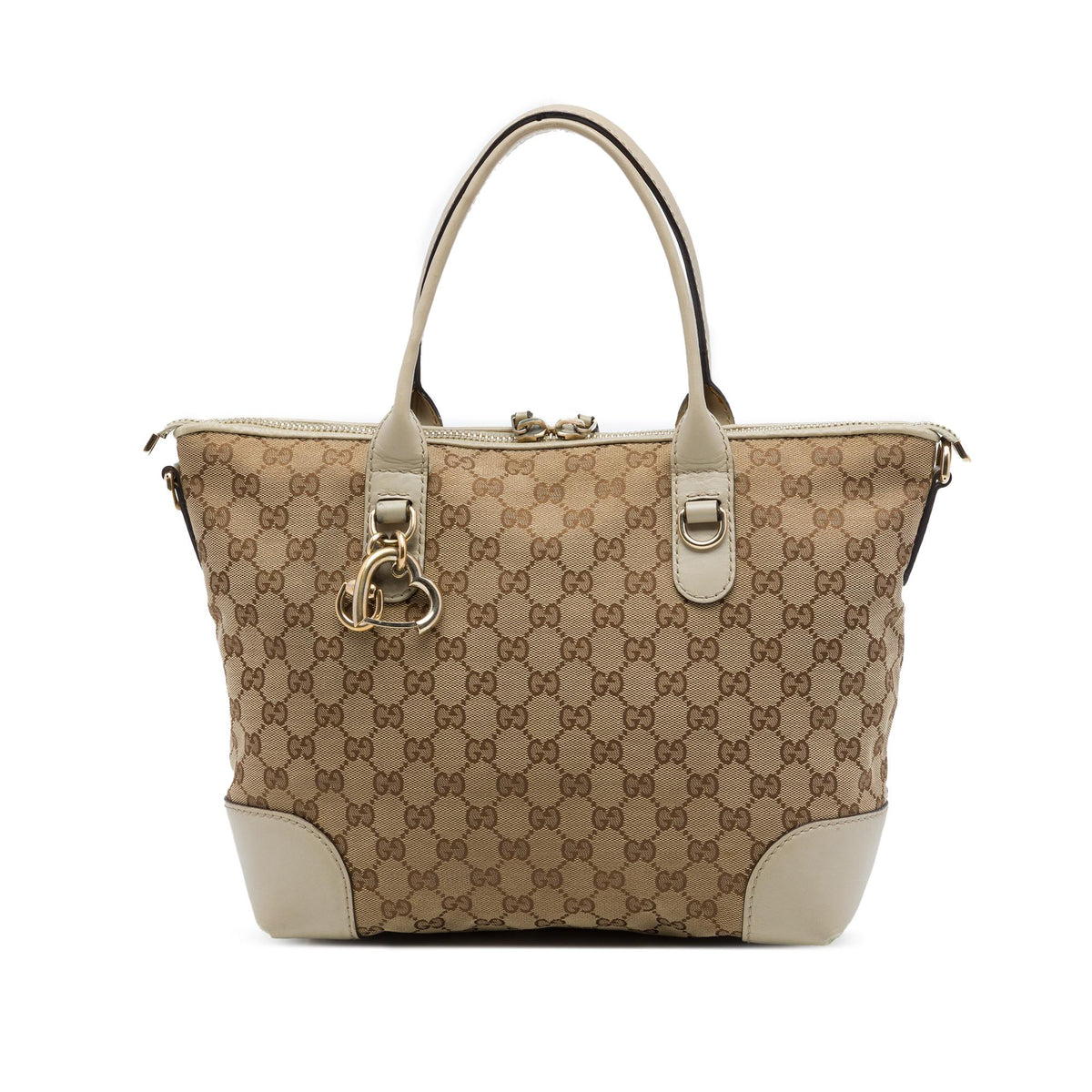 Gucci GG Canvas Heart Bit Satchel