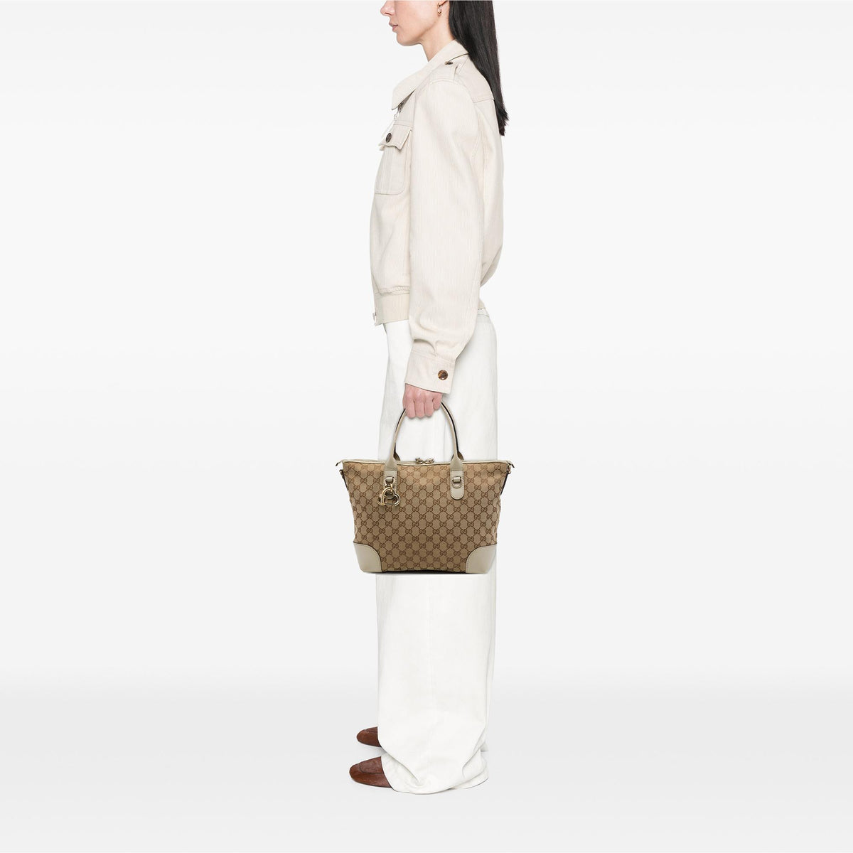 Gucci GG Canvas Heart Bit Satchel