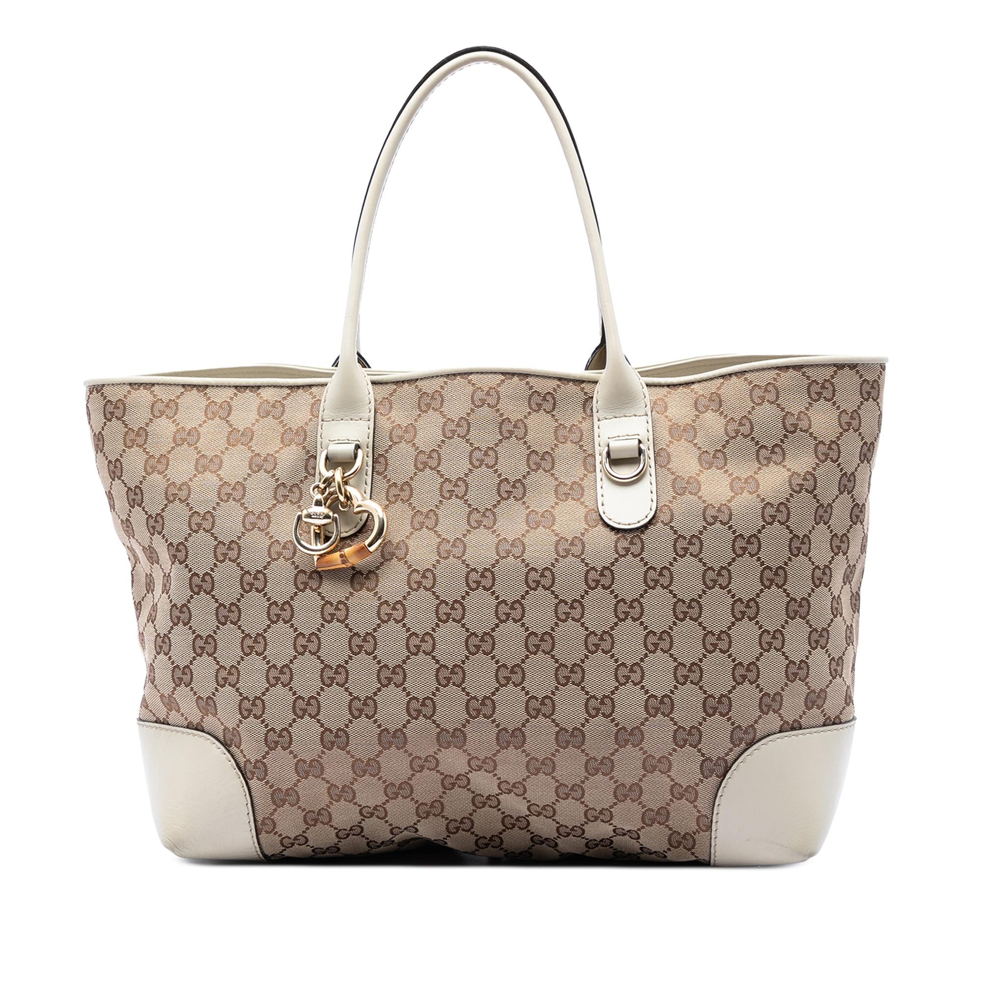 Gucci GG Canvas Heart Bit Tote