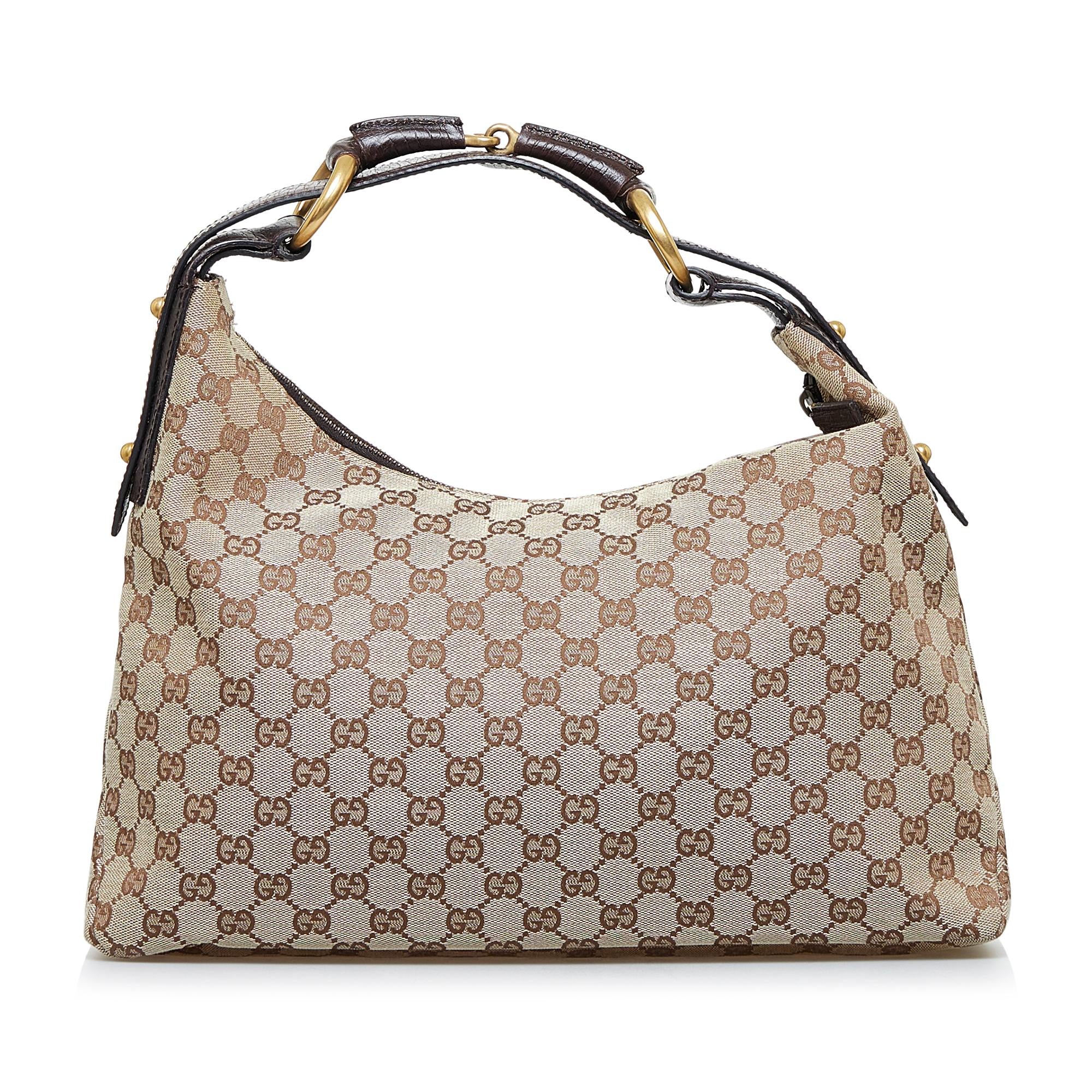 Gucci GG Canvas Horsebit Hobo (SHG-PLy3yh)