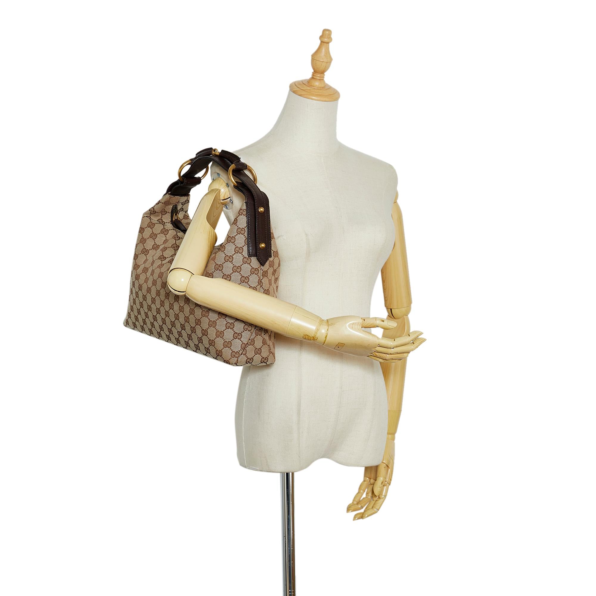 Gucci GG Canvas Horsebit Hobo (SHG-PLy3yh)