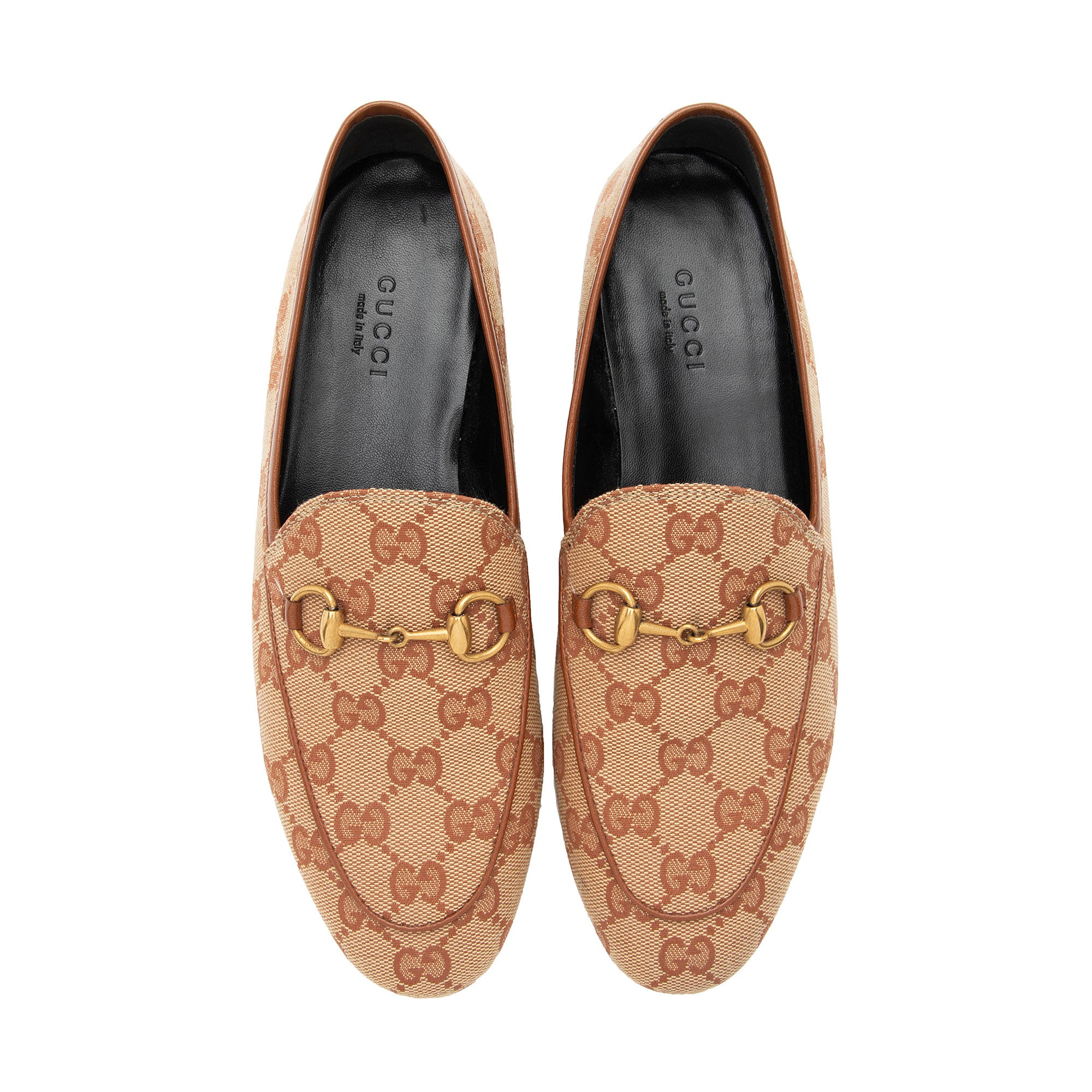 Gucci GG Canvas Horsebit Jordaan Loafers - Size 6.5 / 36.5 - FINAL SALE (SHF-DyXTtO)