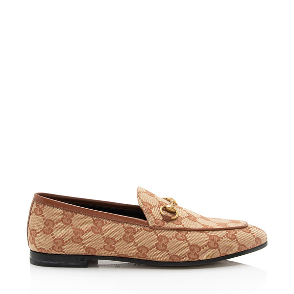Gucci GG Canvas Horsebit Jordaan Loafers - Size 6.5 / 36.5 (SHF-DyXTtO)