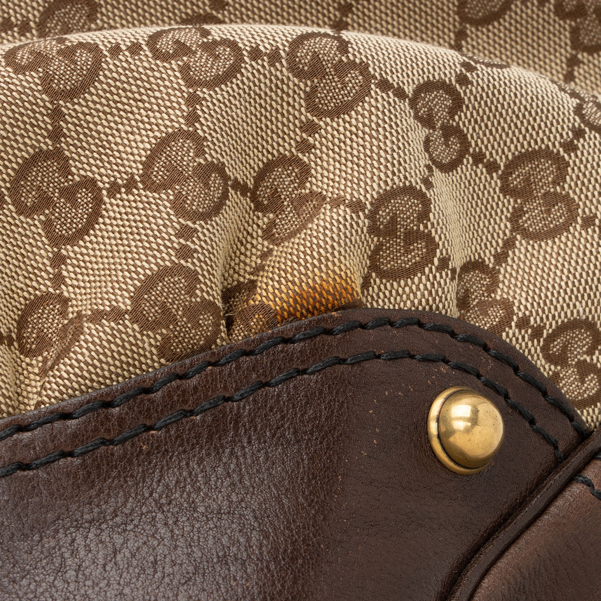 Gucci GG Canvas Jockey Large Hobo (SHF-boog0J)