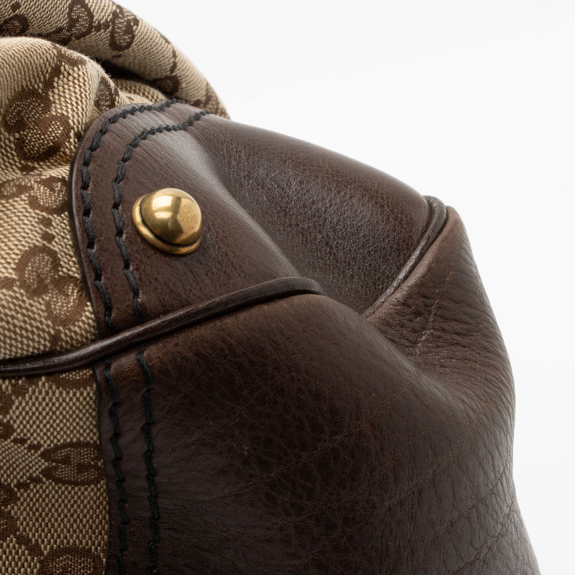 Gucci GG Canvas Jockey Large Hobo (SHF-boog0J)