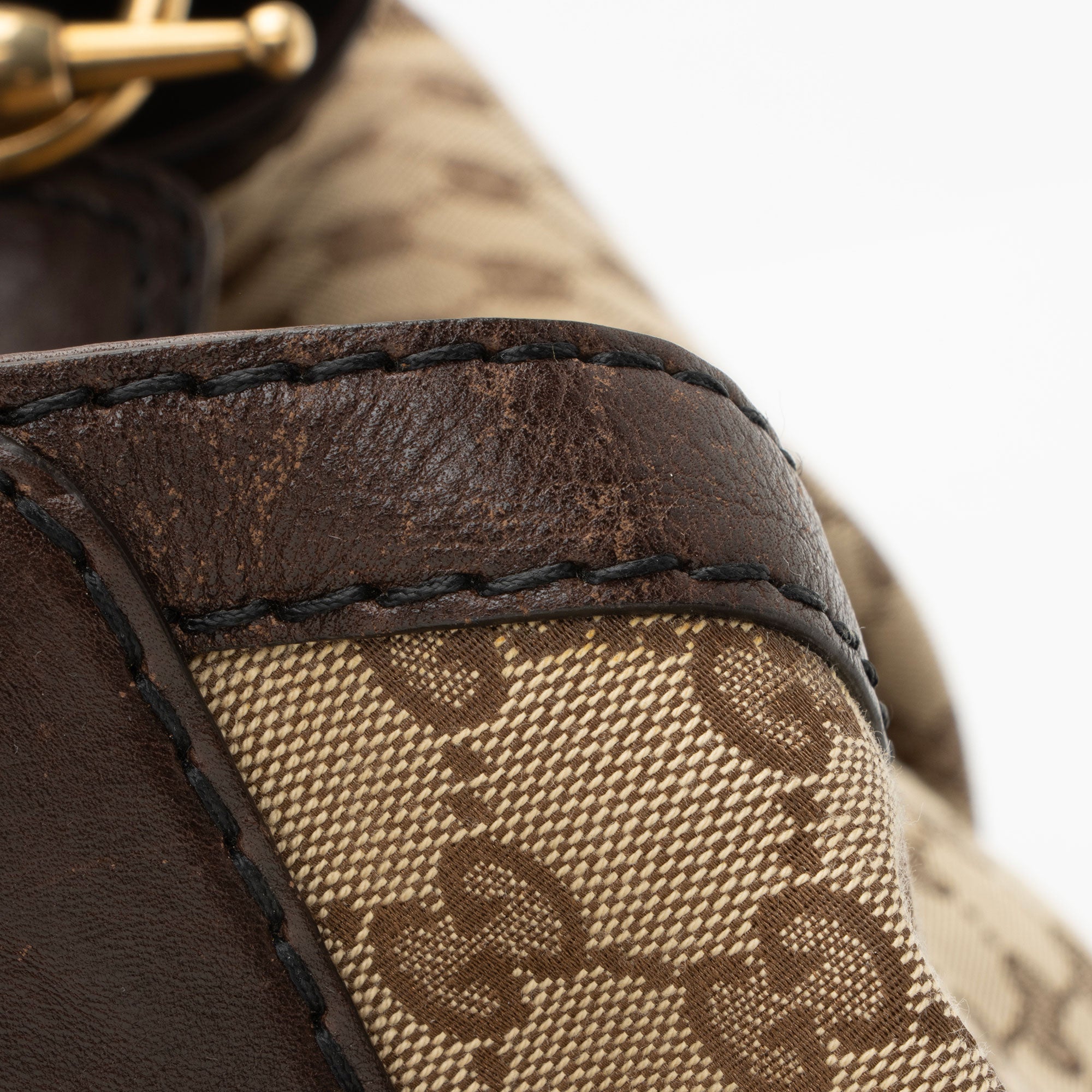 Gucci GG Canvas Jockey Large Hobo (SHF-boog0J)