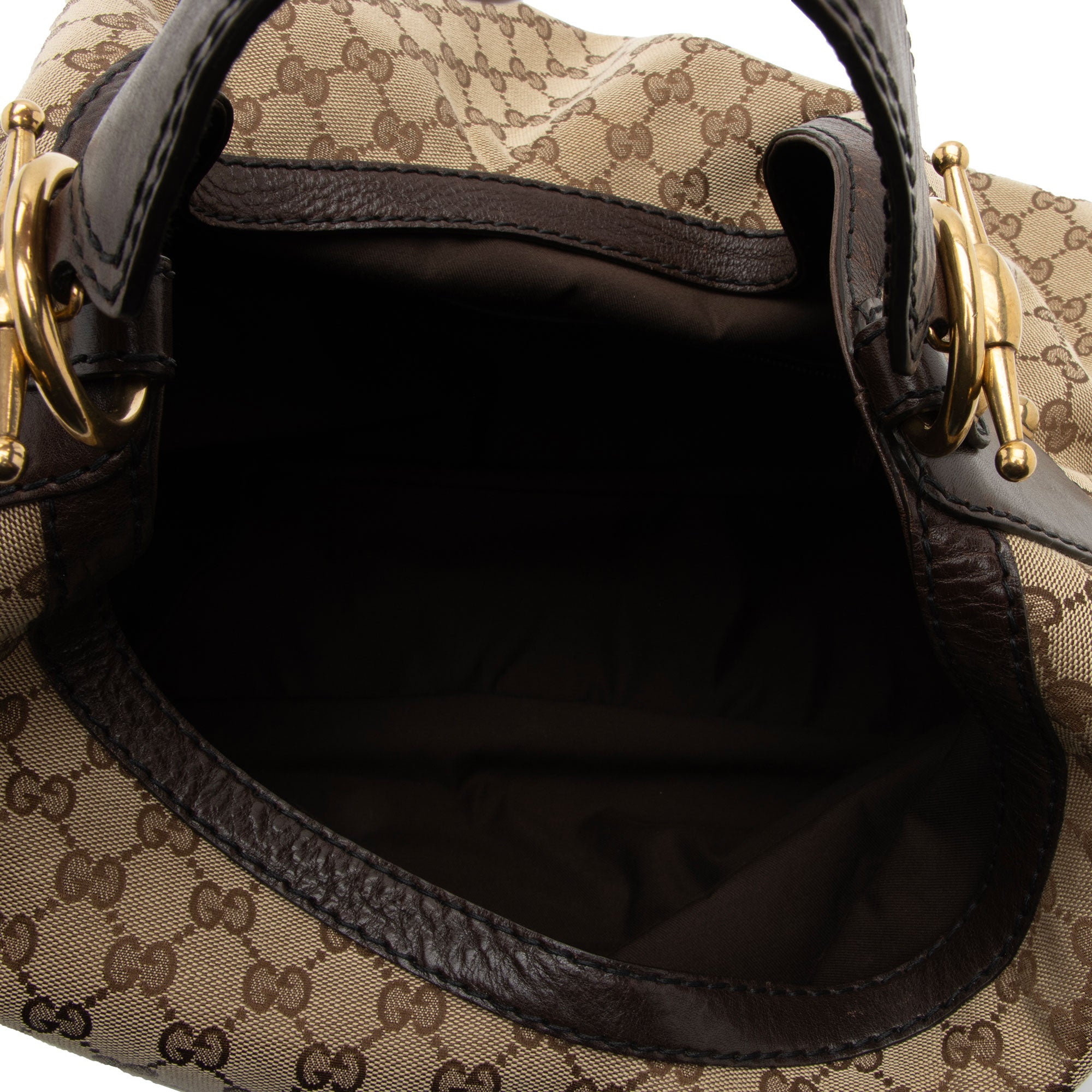 Gucci GG Canvas Jockey Large Hobo (SHF-boog0J)