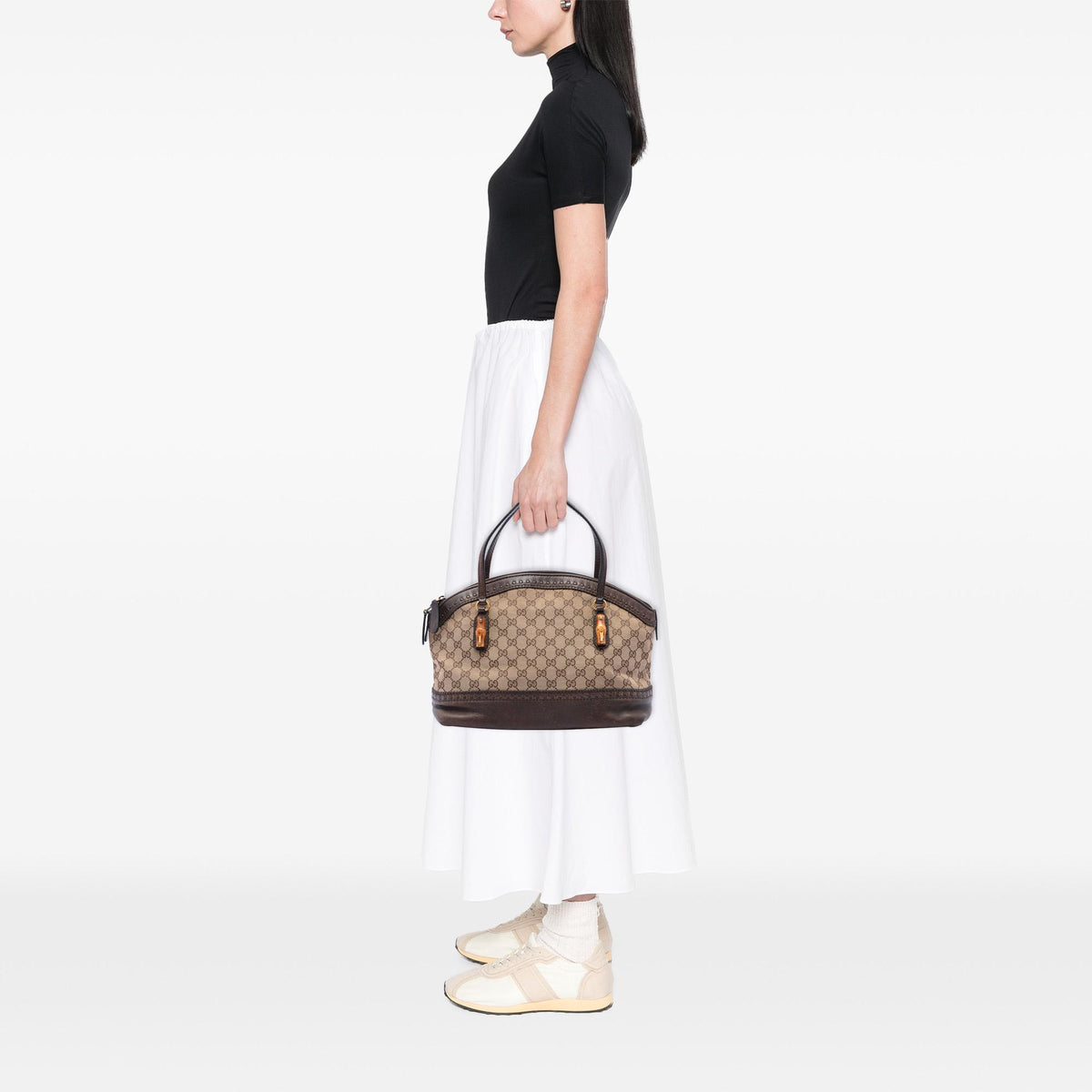 Gucci GG Canvas Laidback Crafty Handbag