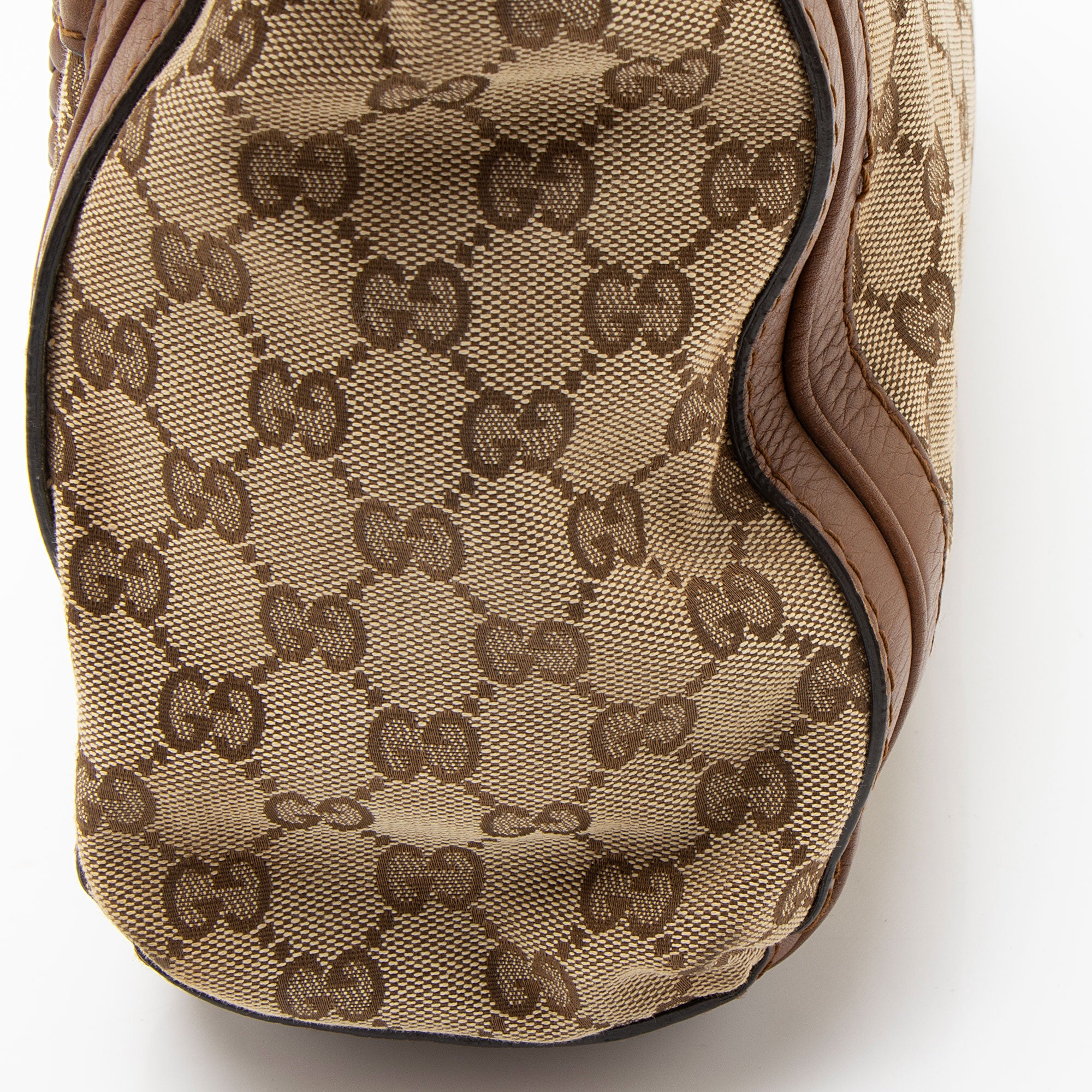 Gucci GG Canvas Leather Bella Tote