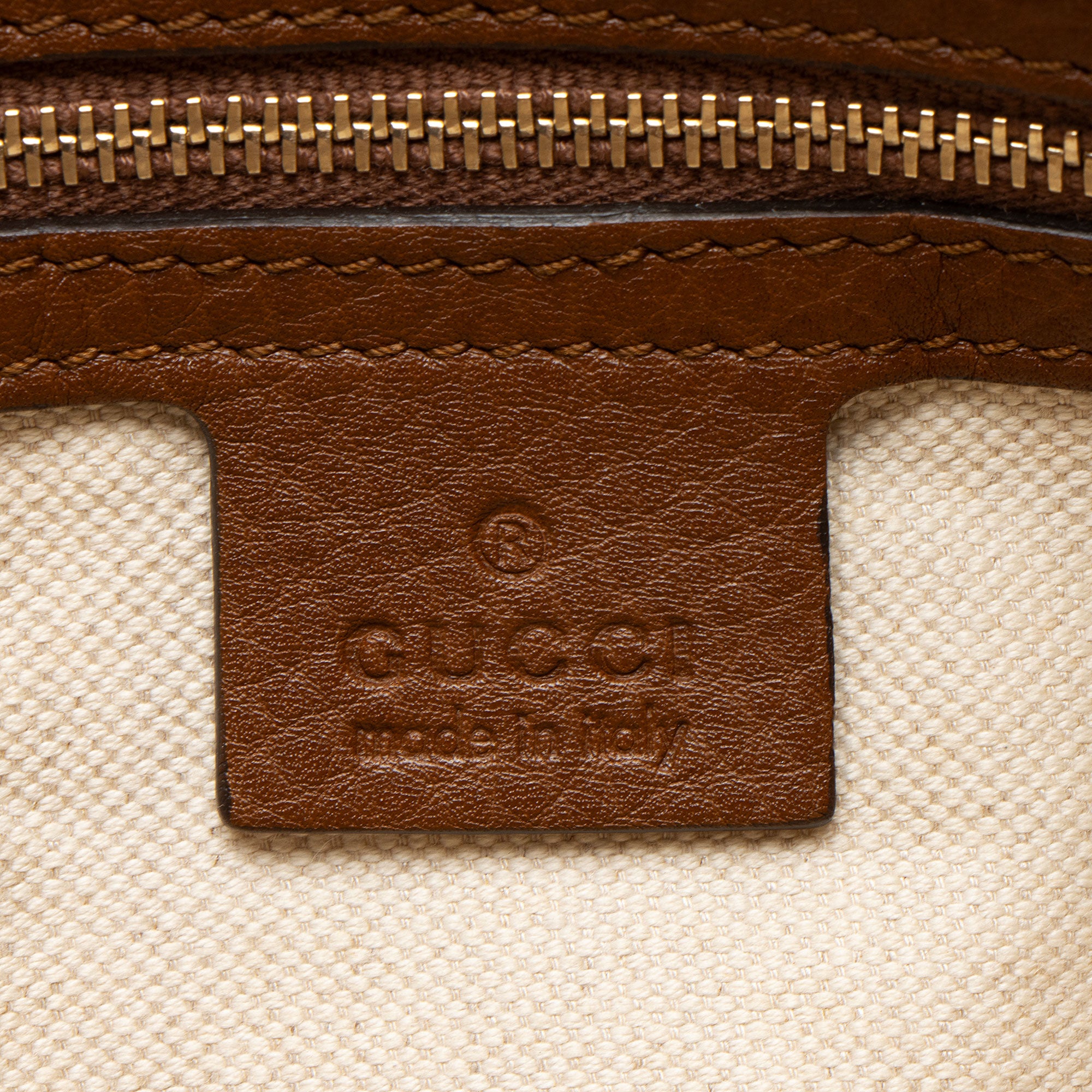Gucci GG Canvas Leather Bella Tote