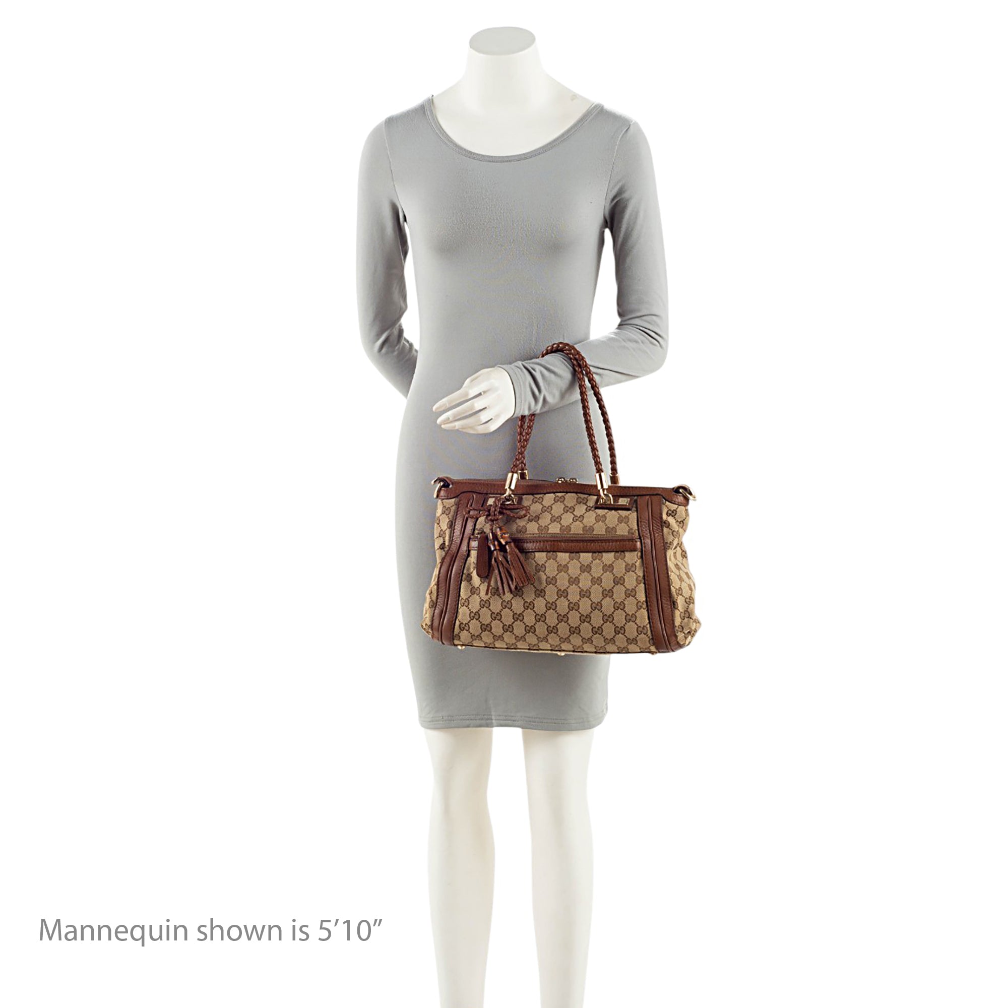 Gucci GG Canvas Leather Bella Tote
