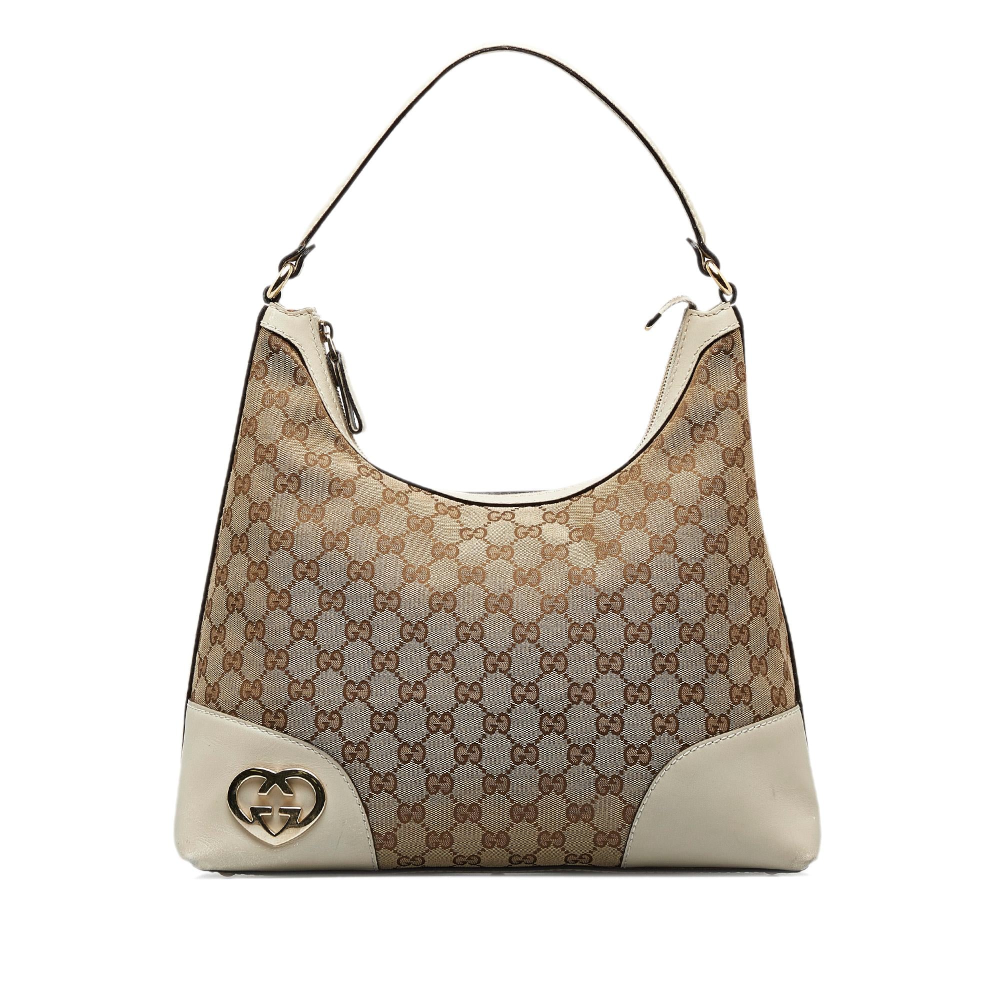 Gucci GG Canvas Lovely Heart Hobo (SHG-SnfJQ9)