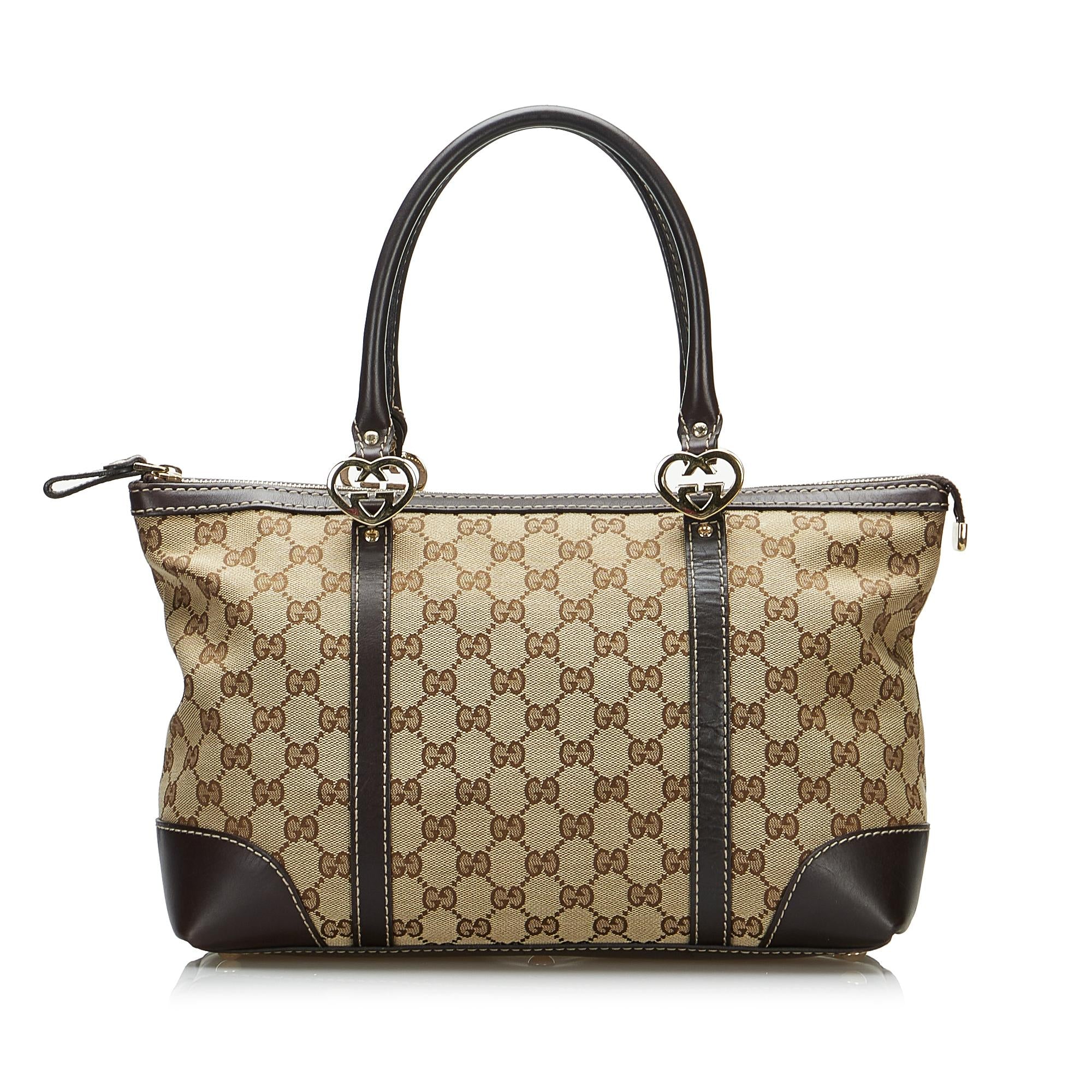 Gucci GG Canvas Lovely Tote Bag (SHG-AA236C)