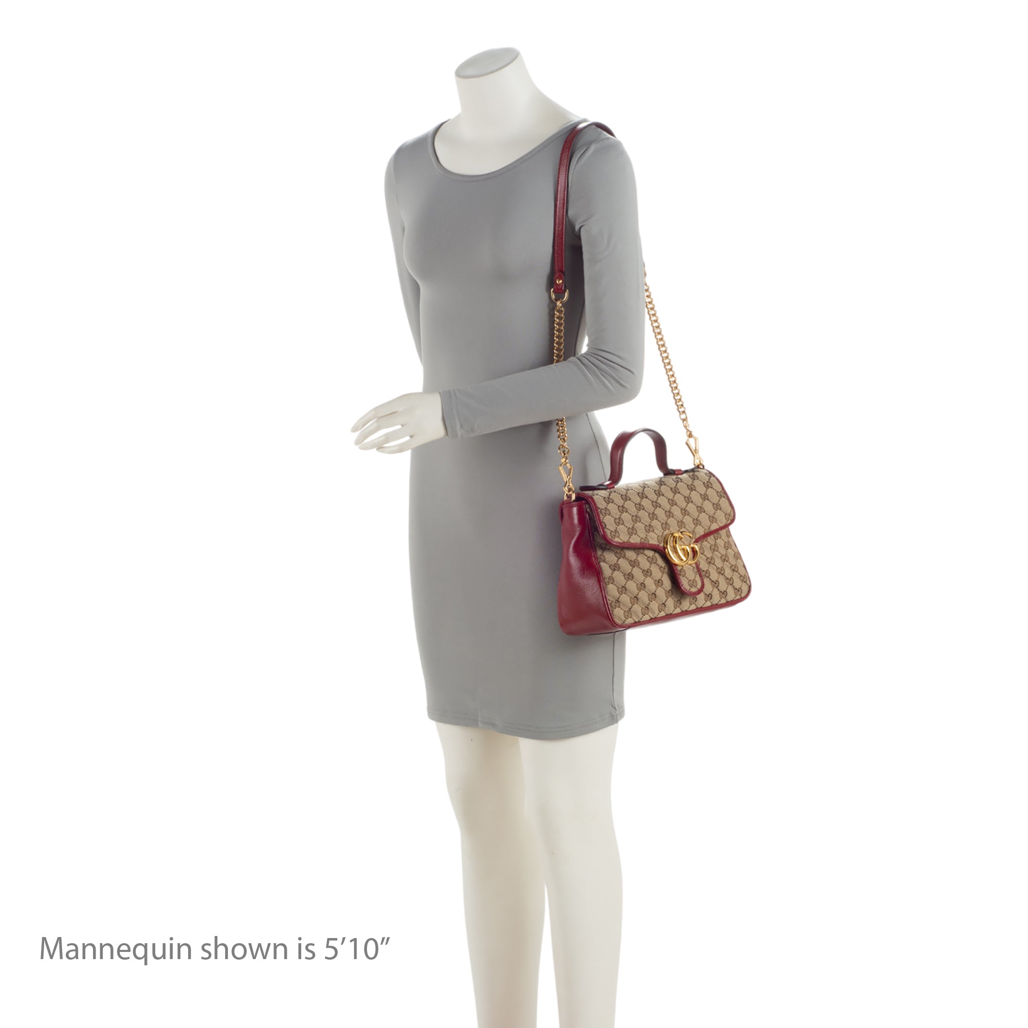 Gucci GG Canvas Marmont Small Top Handle Bag (SHF-WYqDum)