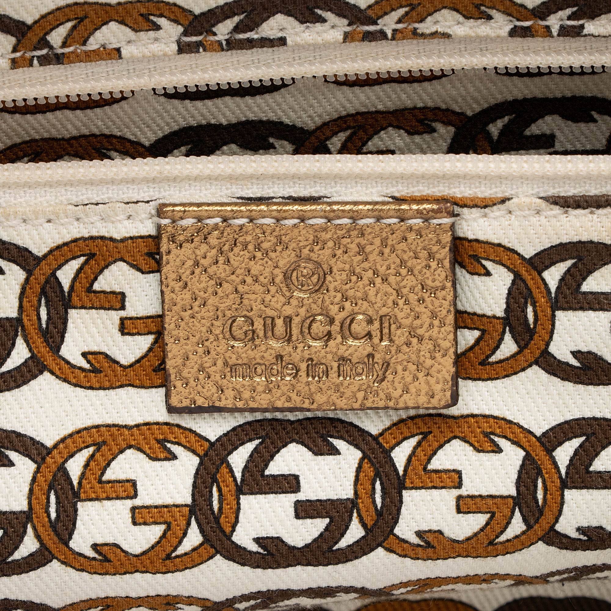 Gucci GG Canvas Metallic Leather Princy Medium Boston Bag (SHF-af8xb3)