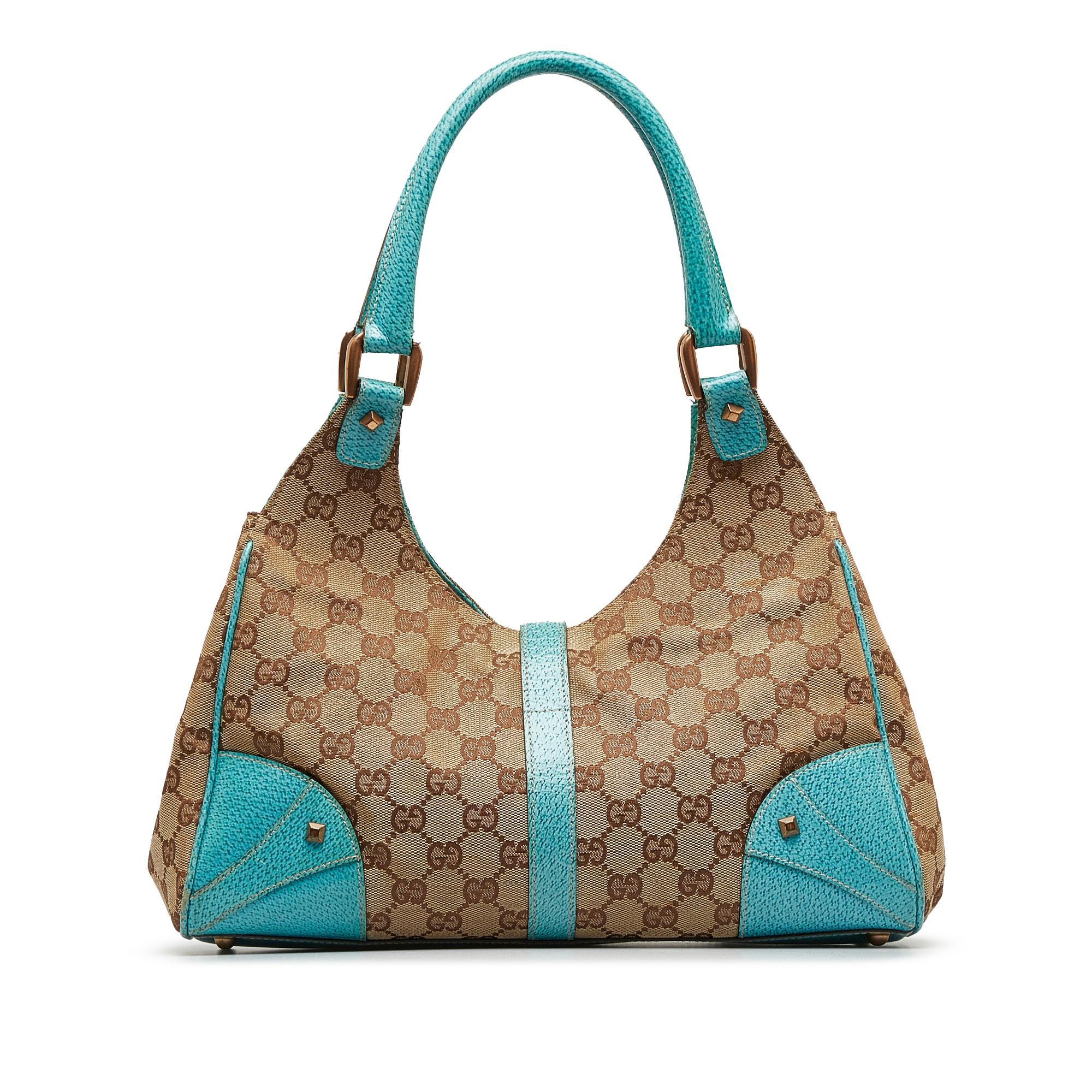 Gucci GG Canvas Nailhead Jackie Bardot (SHG-KfMLGA)