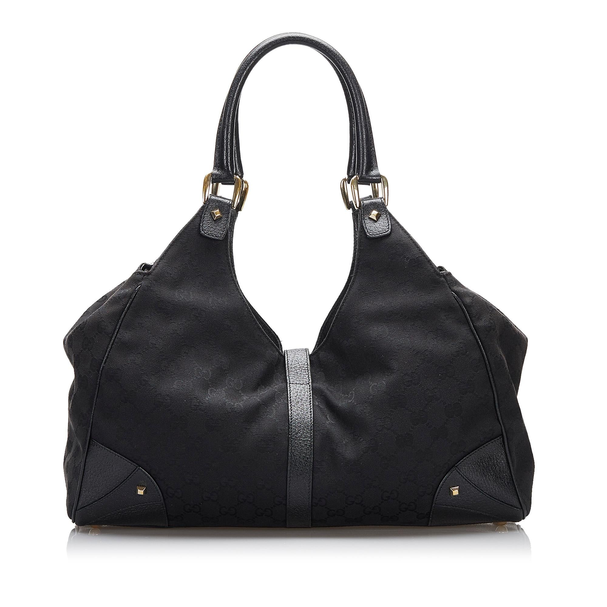 Gucci GG Canvas Nailhead Jackie (SHG-d5UoED)