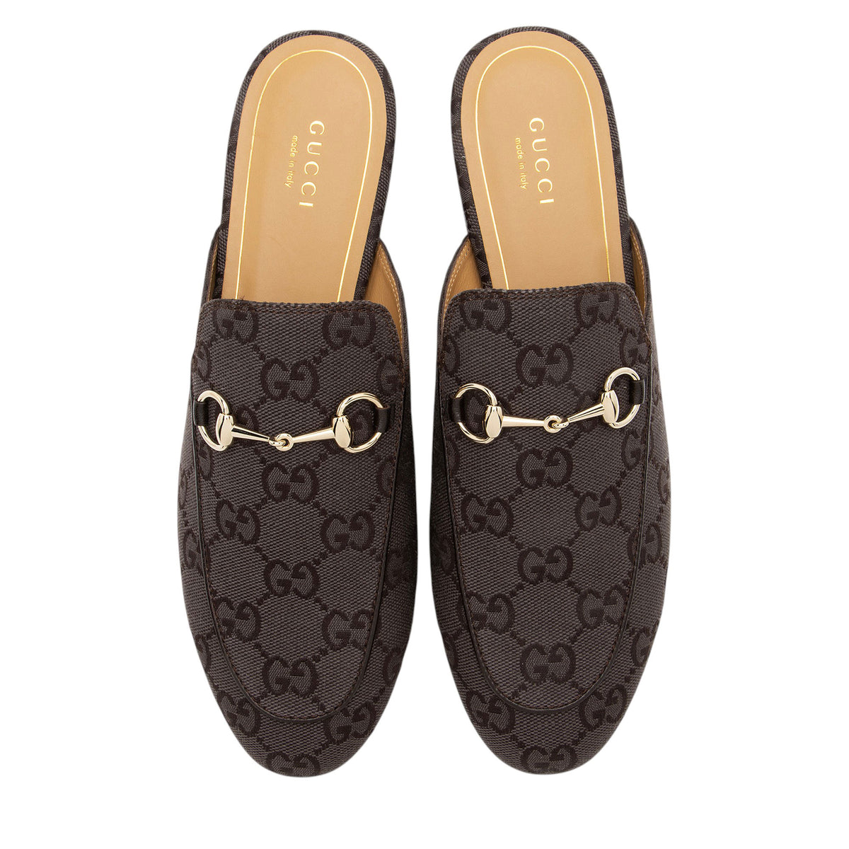 Gucci GG Canvas Princetown Mules - Size 8 / 38