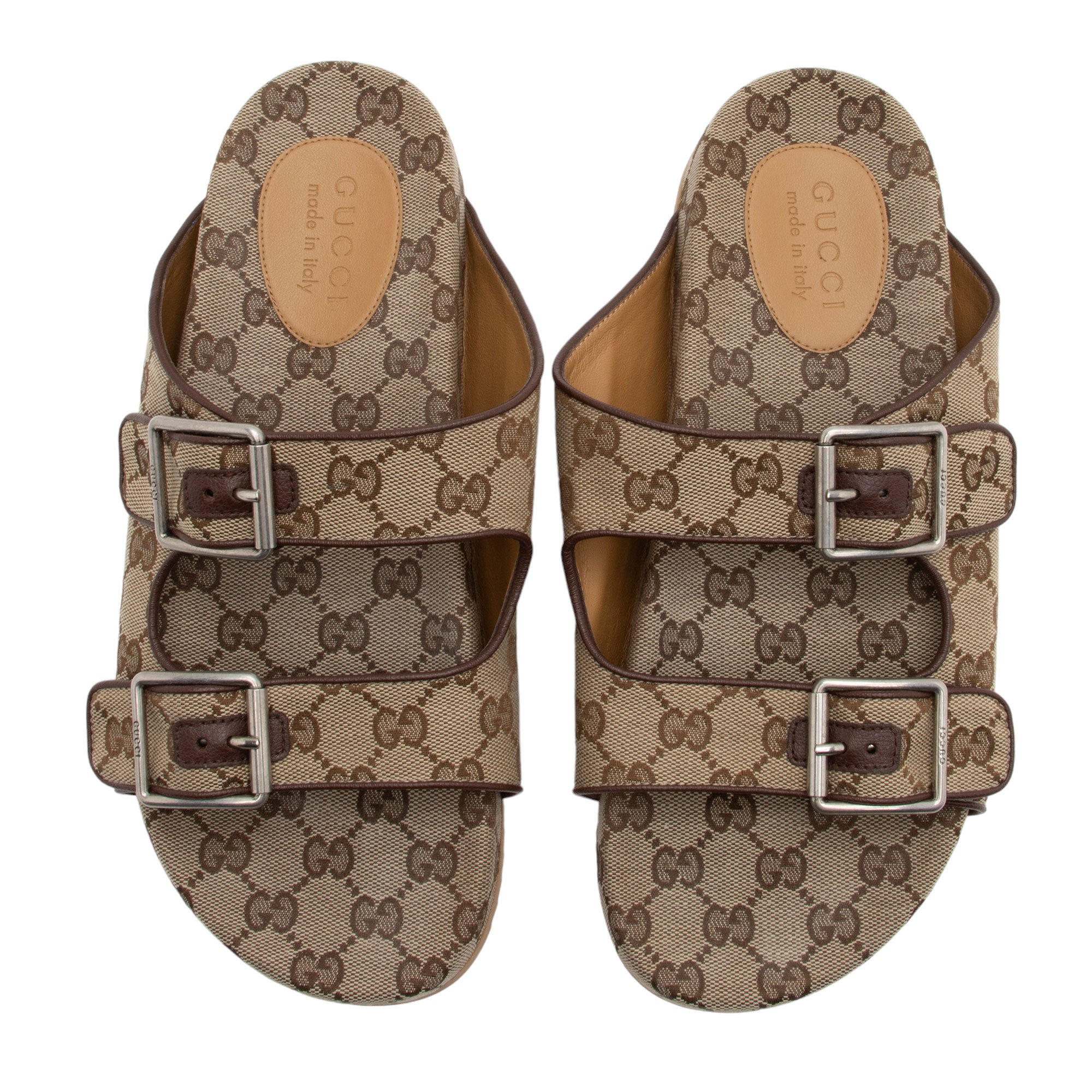 Gucci GG Canvas Slide Sandals - Men's Size 9 / 39 (SHF-RQ6FFI)