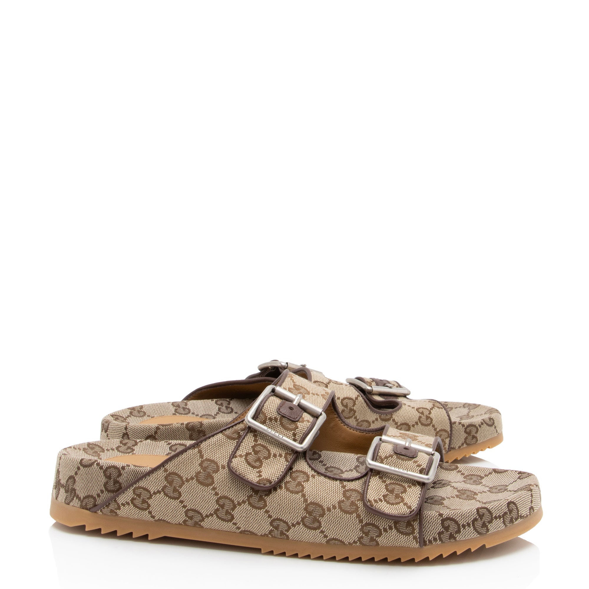 Gucci GG Canvas Slide Sandals - Men's Size 9 / 39 (SHF-RQ6FFI)